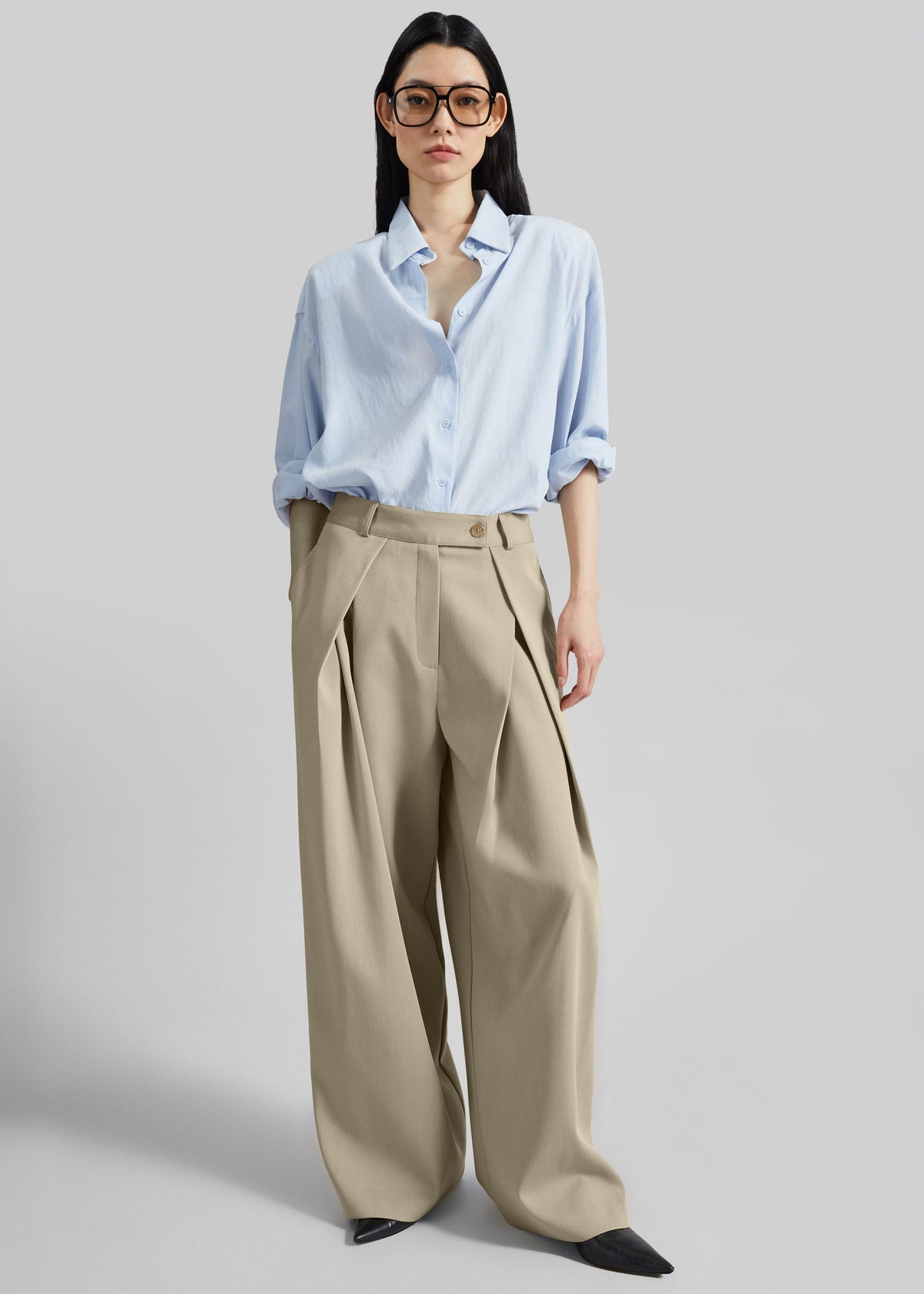 Avray Pleated Trousers - Beige – view 8 of 11