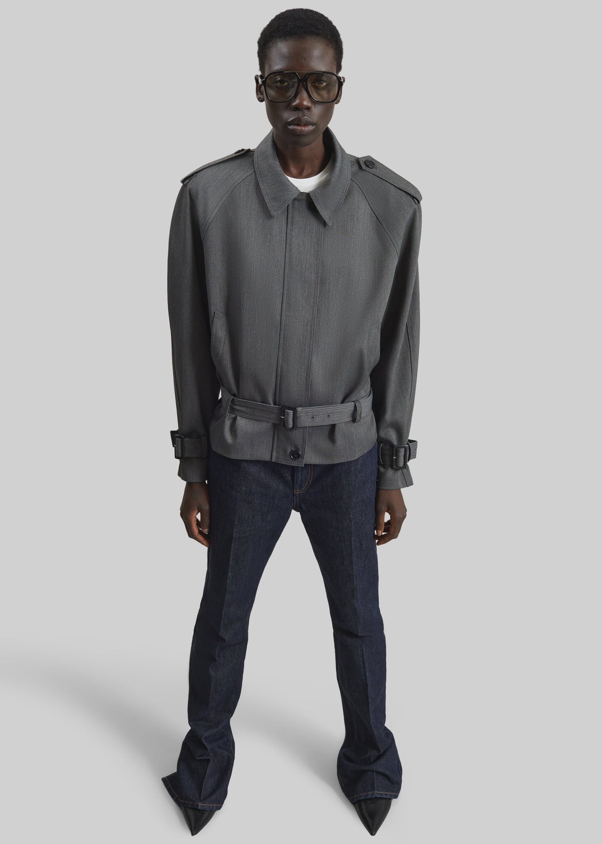 Avray Short Trench - Grey – view 1 of 10