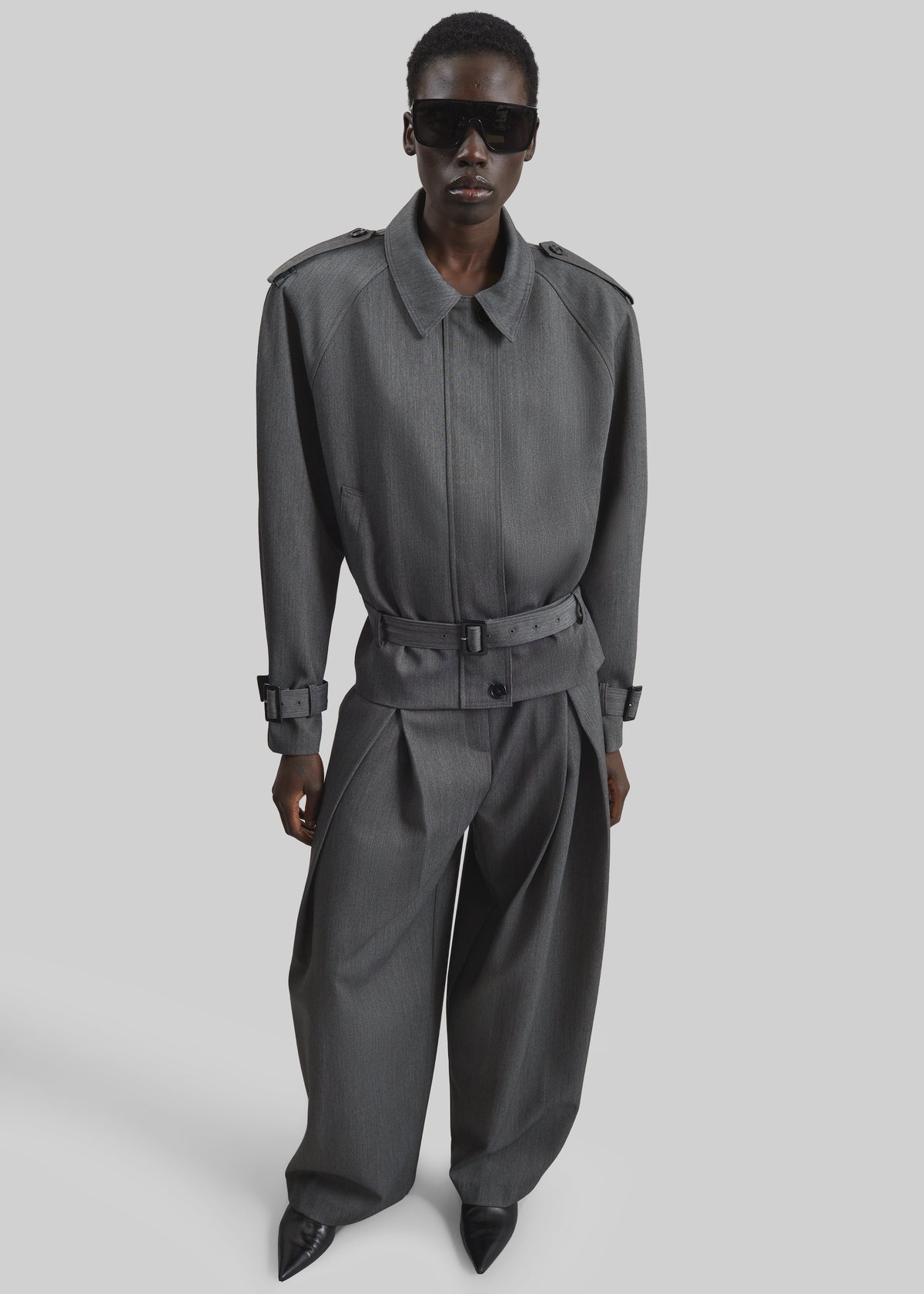Avray Short Trench - Grey – view 2 of 10
