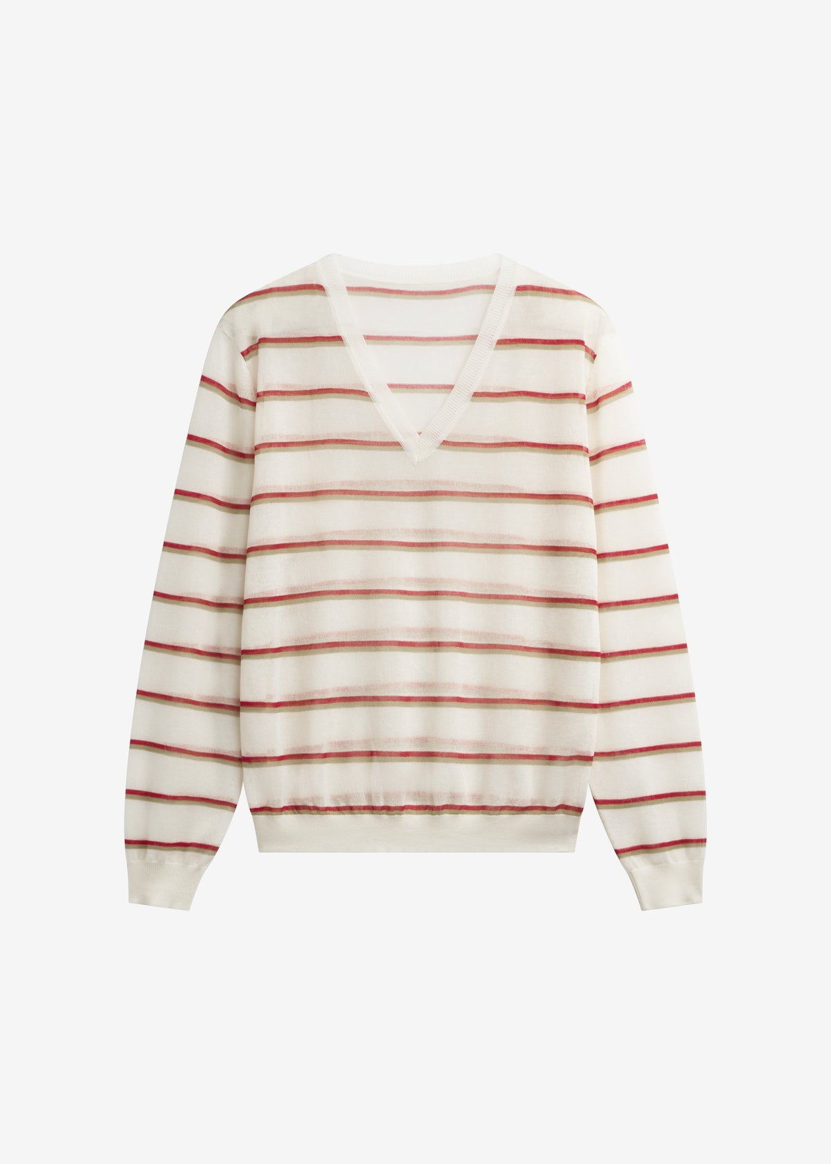 Ayen Sheer Knit Top - Ivory Multi Stripe – view 6 of 6