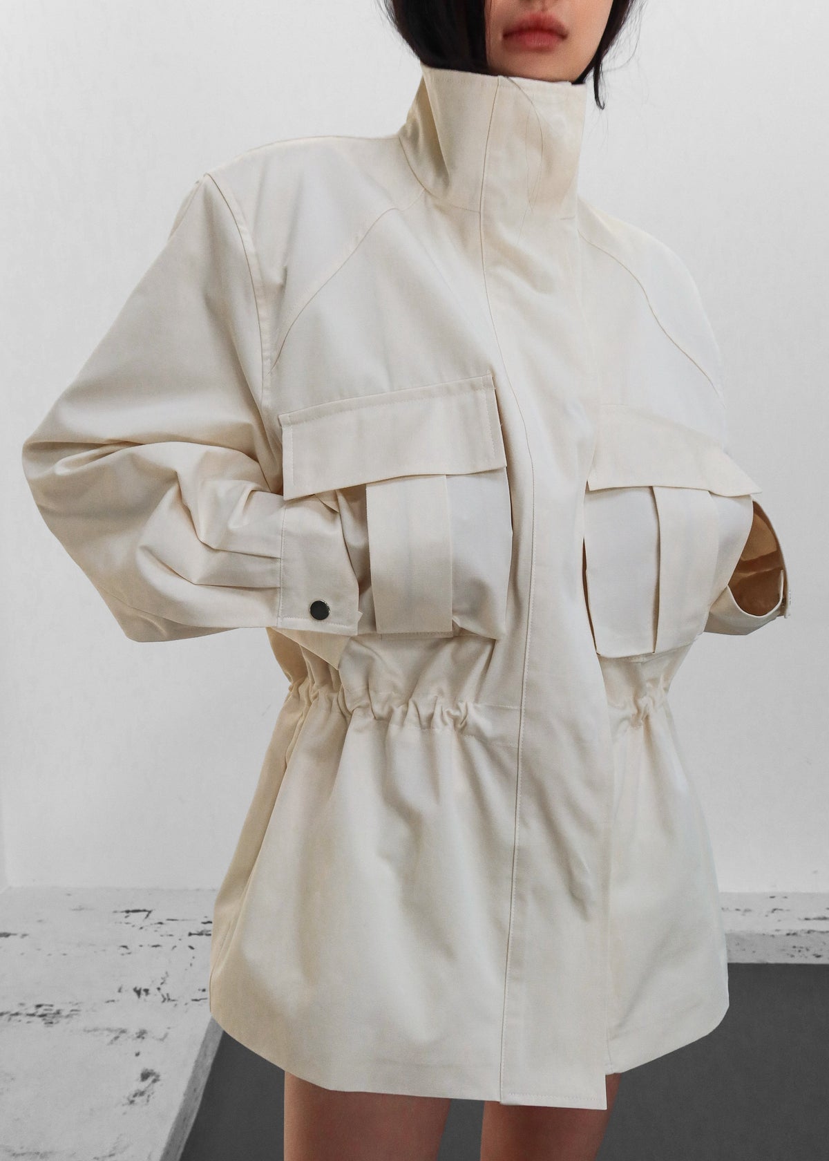 Bailly Padded Utility Jacket - Cream – view 2 of 11