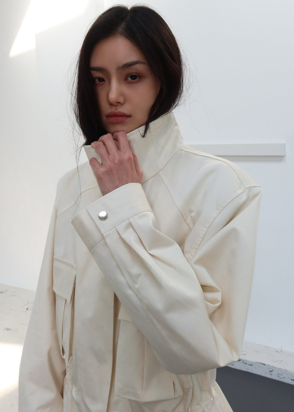 Bailly Padded Utility Jacket - Cream – view 5 of 11