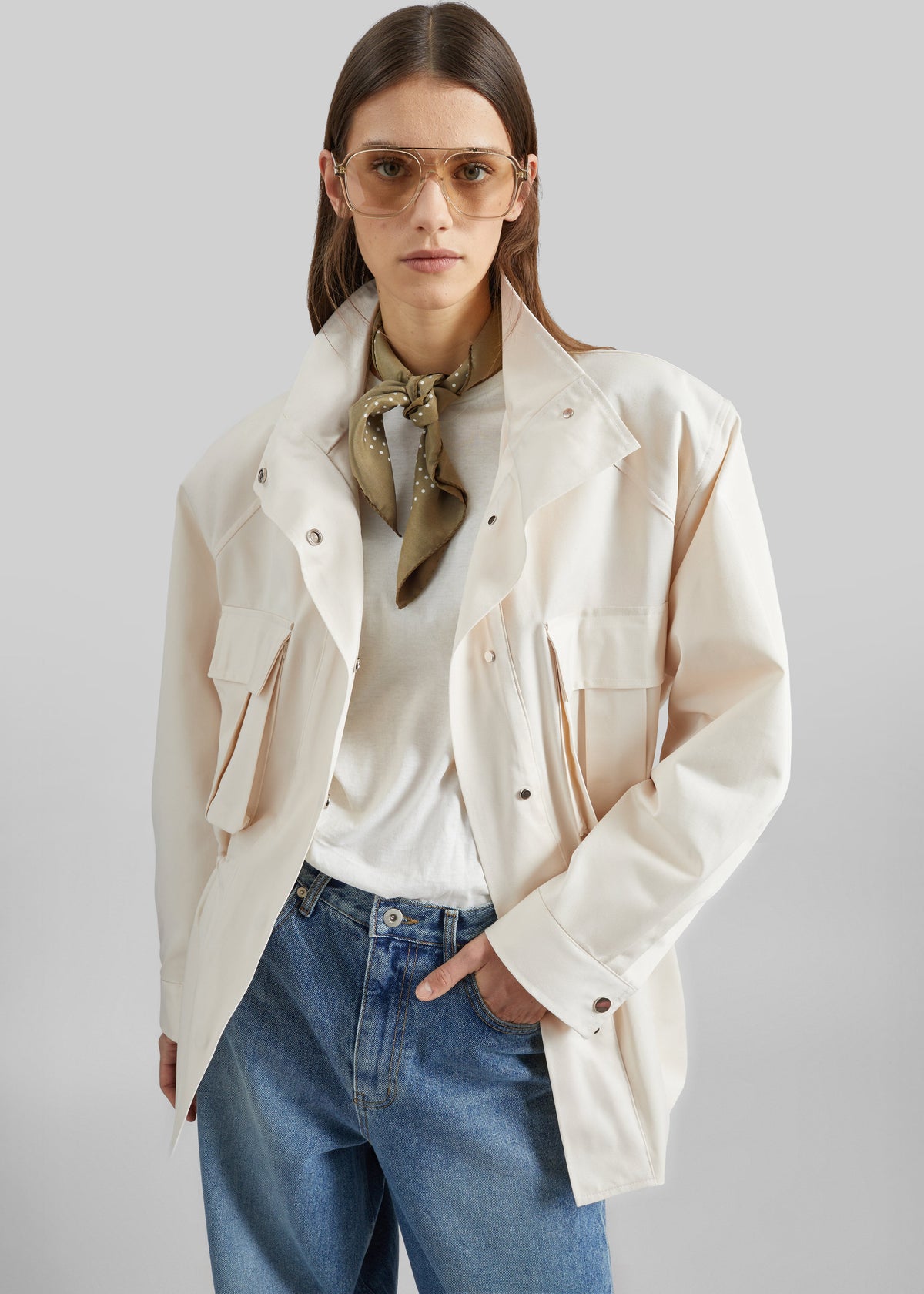 Bailly Padded Utility Jacket - Cream – view 8 of 11