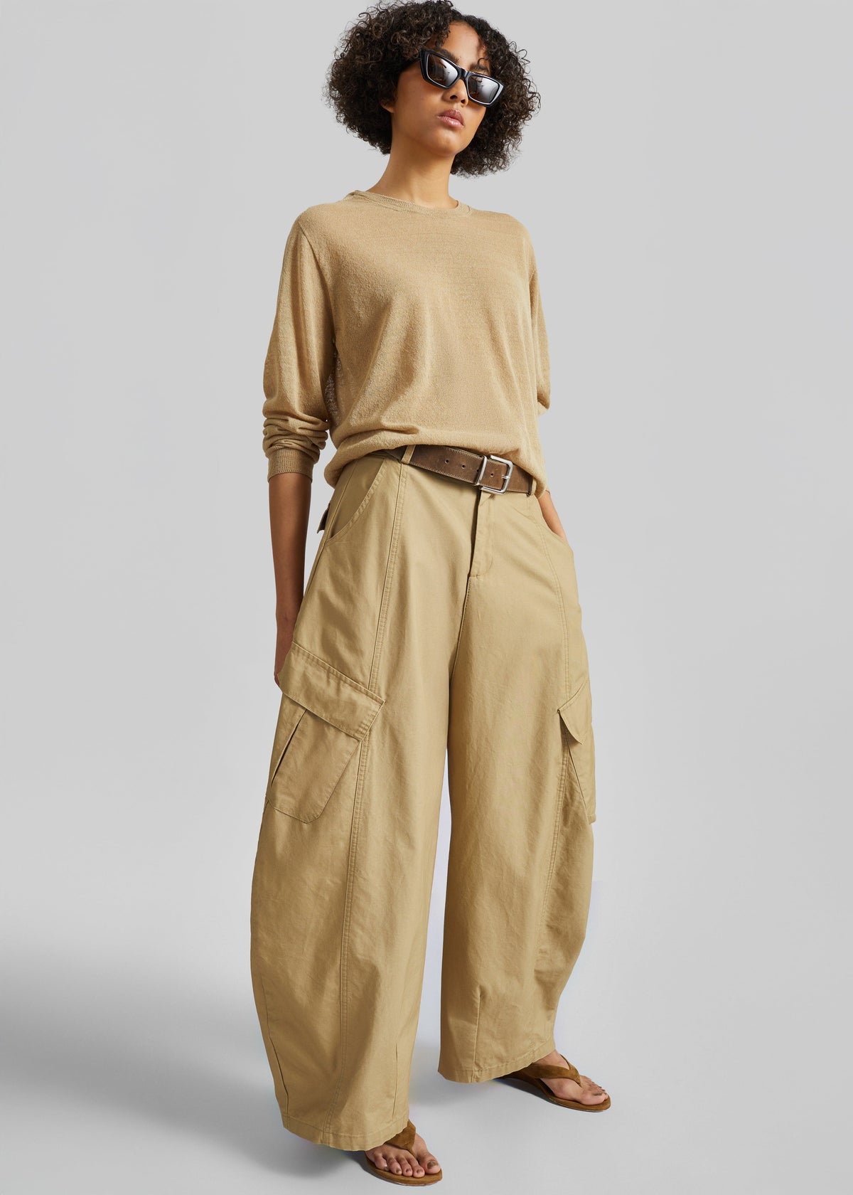 Baixa Barrel Cargo Pants - Beige – view 5 of 8