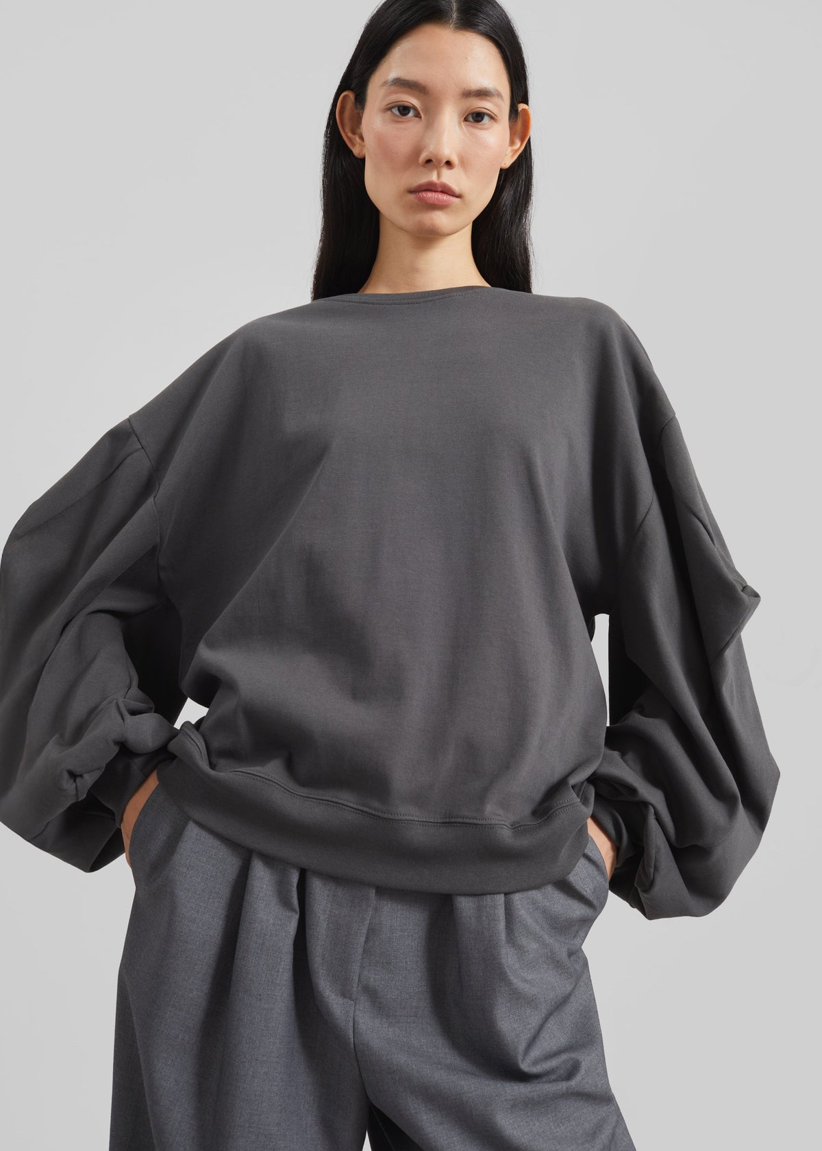 Balve Balloon Sleeve Sweatshirt - Grey – view 4 of 6