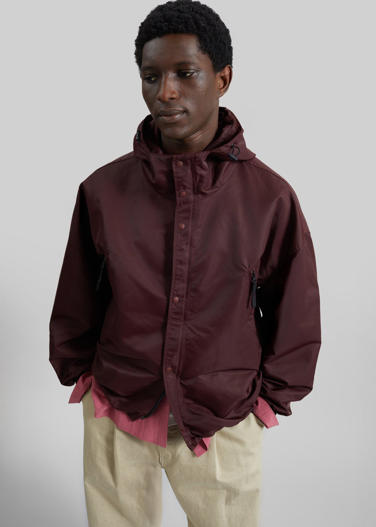 Banbury Windbreaker Jacket - Burgundy – view 2 of 8