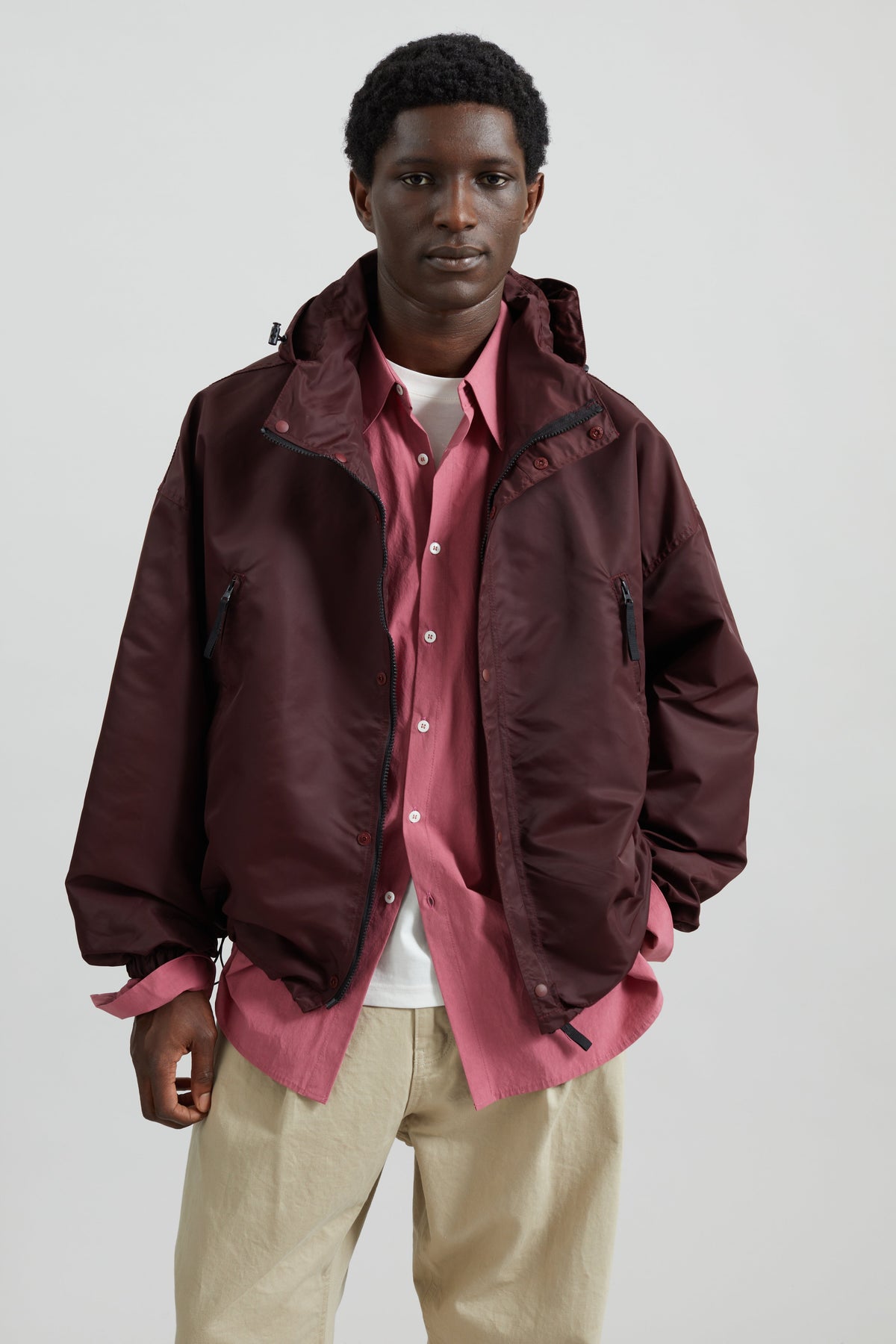 Banbury Windbreaker Jacket - Burgundy – view 4 of 8