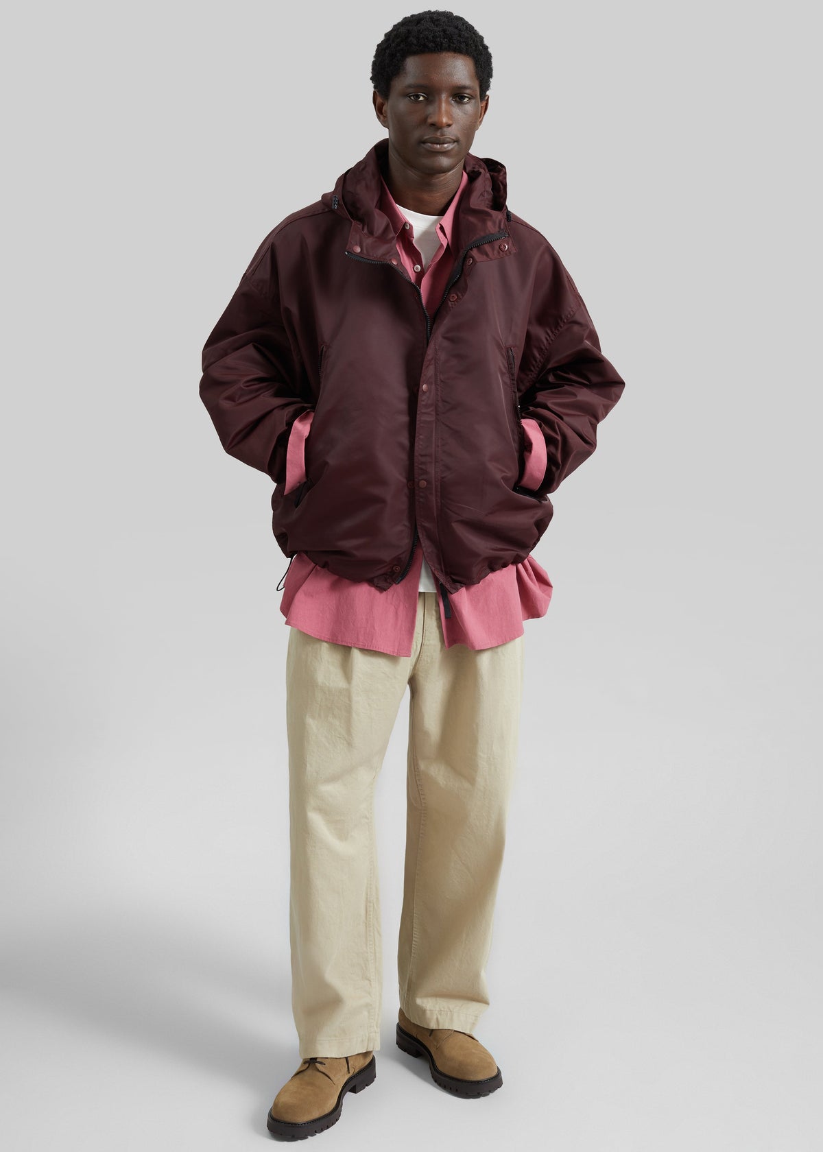Banbury Windbreaker Jacket - Burgundy – view 5 of 8