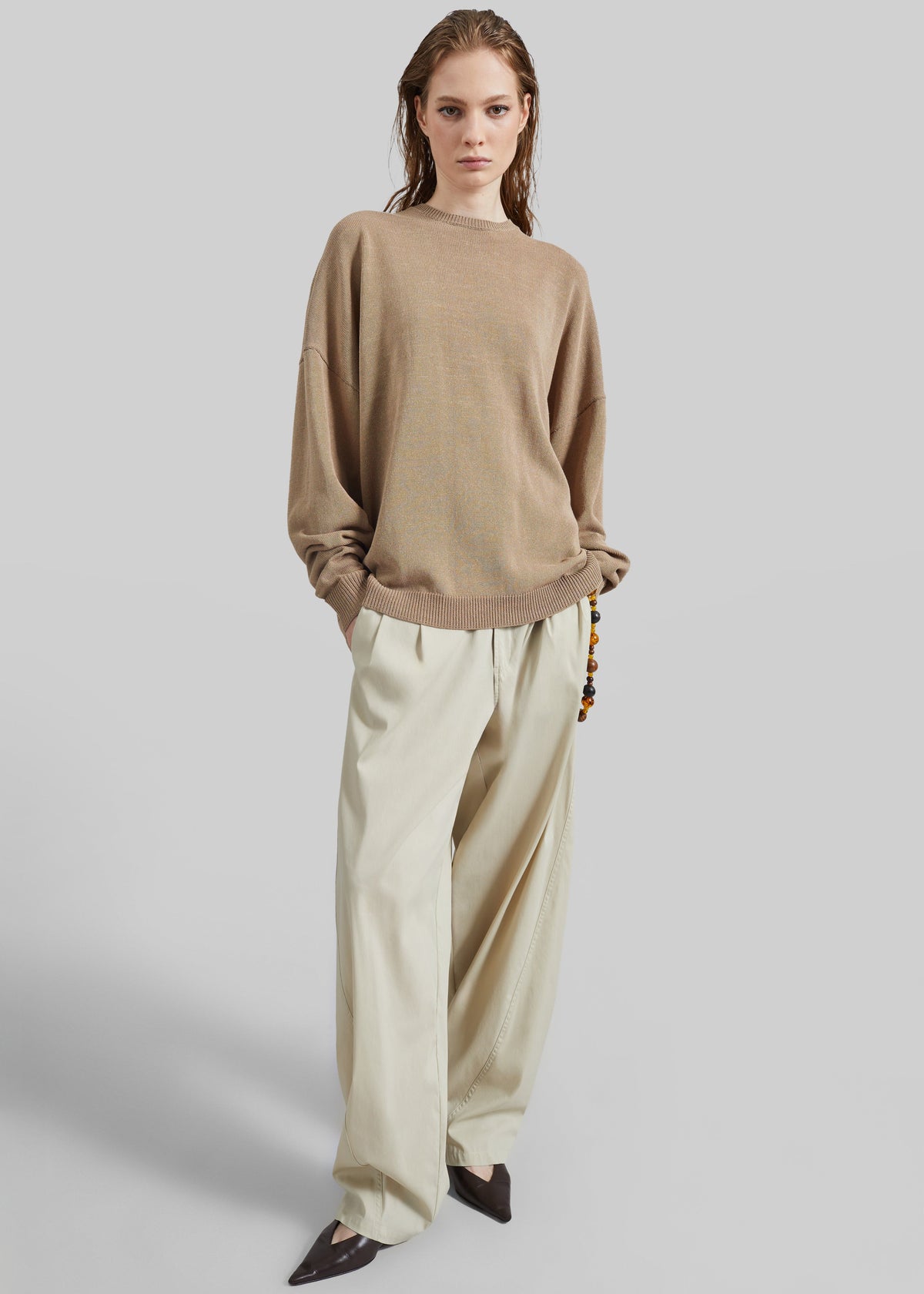 Basel Crew Neck Sweater - Beige – view 4 of 7