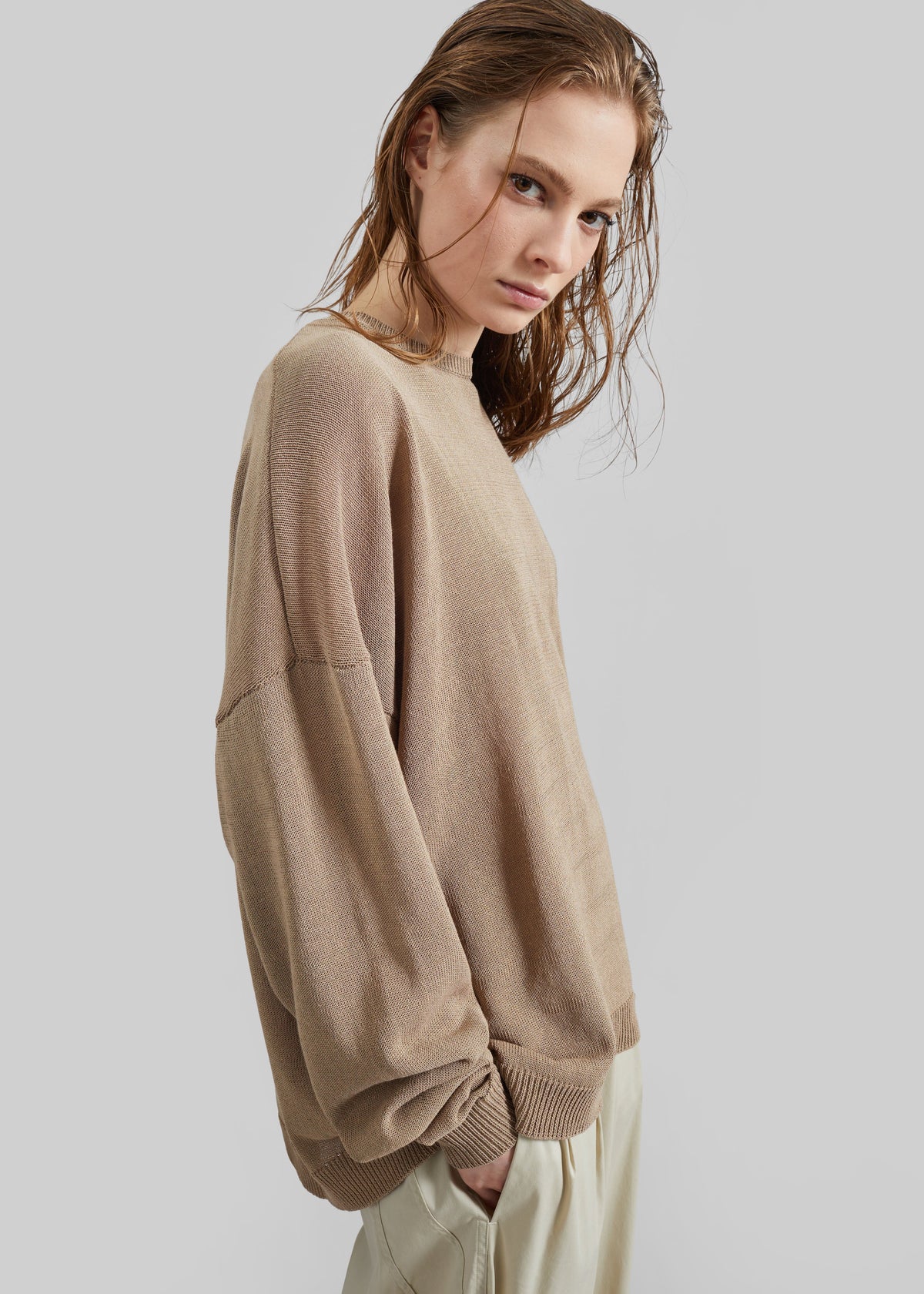 Basel Crew Neck Sweater - Beige – view 6 of 7