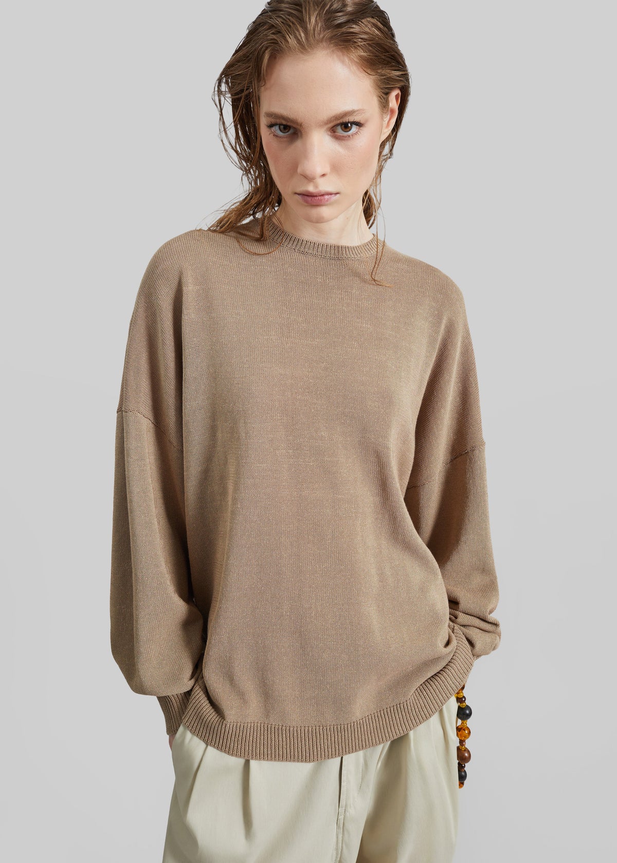 Basel Crew Neck Sweater - Beige – view 2 of 7