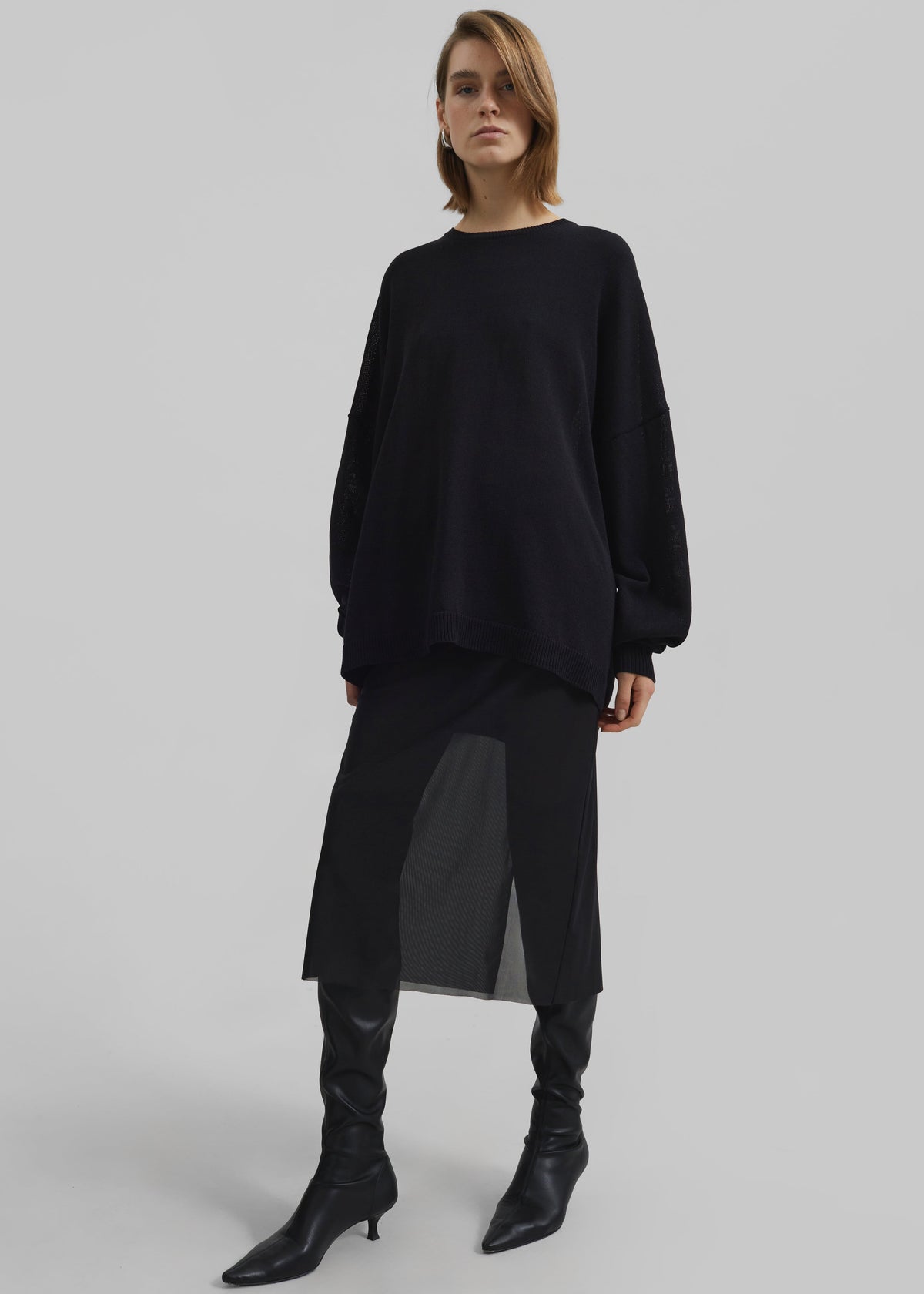 Basel Crew Neck Sweater - Black – view 5 of 6