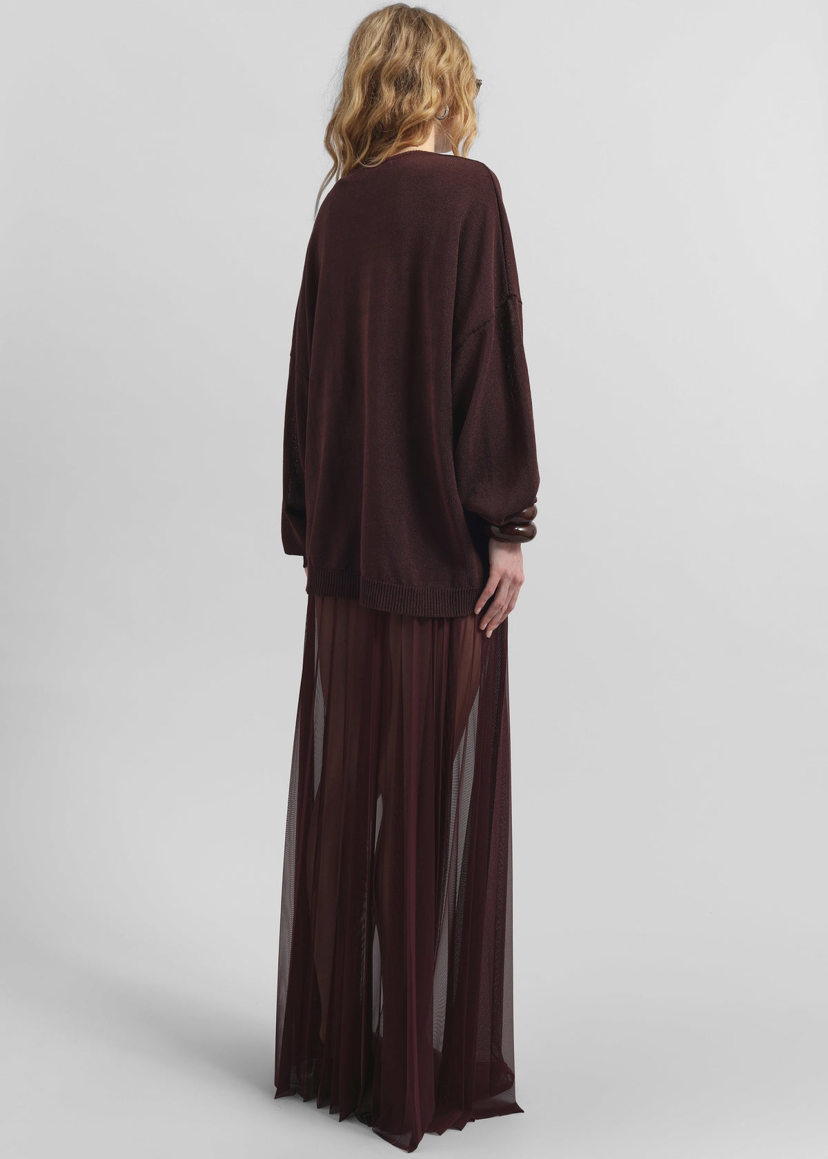 Basel Crew Neck Sweater - Burgundy – view 7 of 8