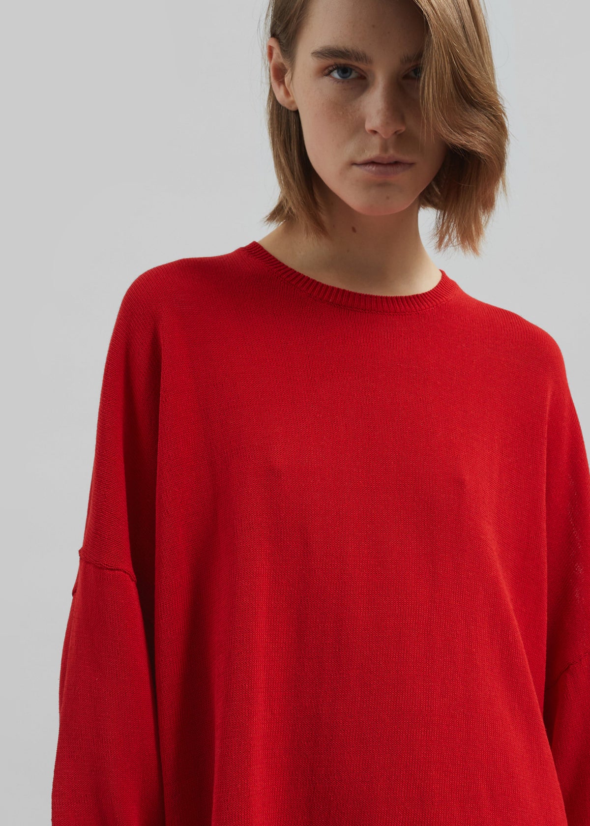 Basel Crew Neck Sweater - Red – view 4 of 7