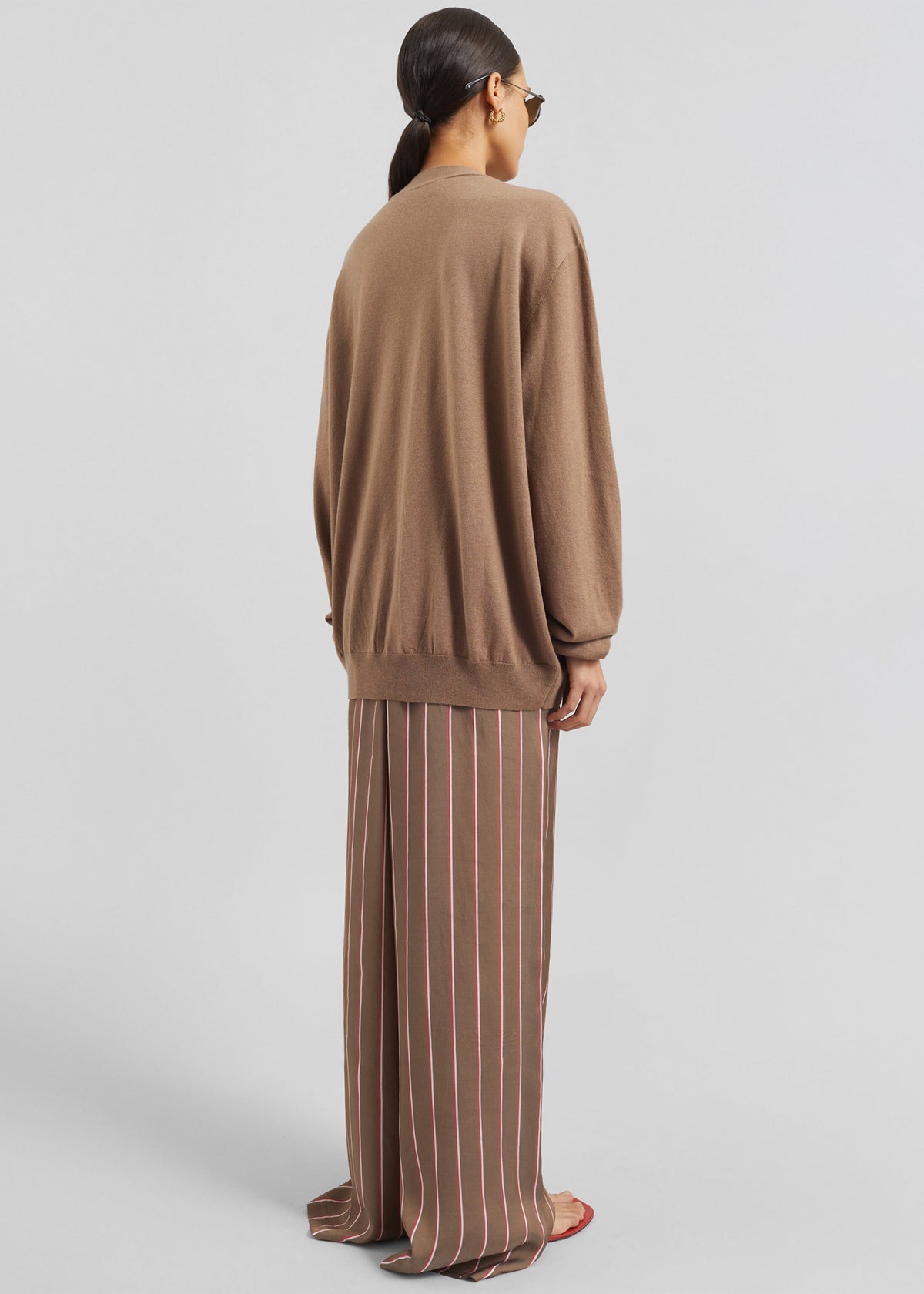 Baxter Fluid Track Pants - Brown Multi Stripe – view 6 of 7