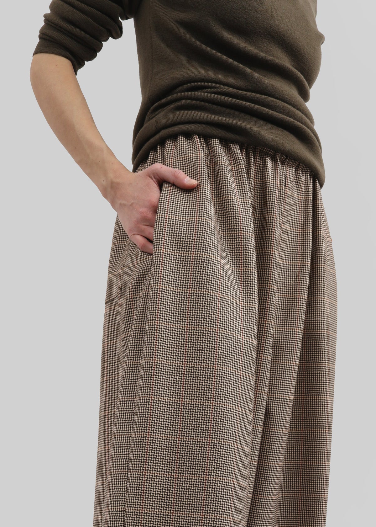 Baxter Houndstooth Track Pants - Beige – view 3 of 4