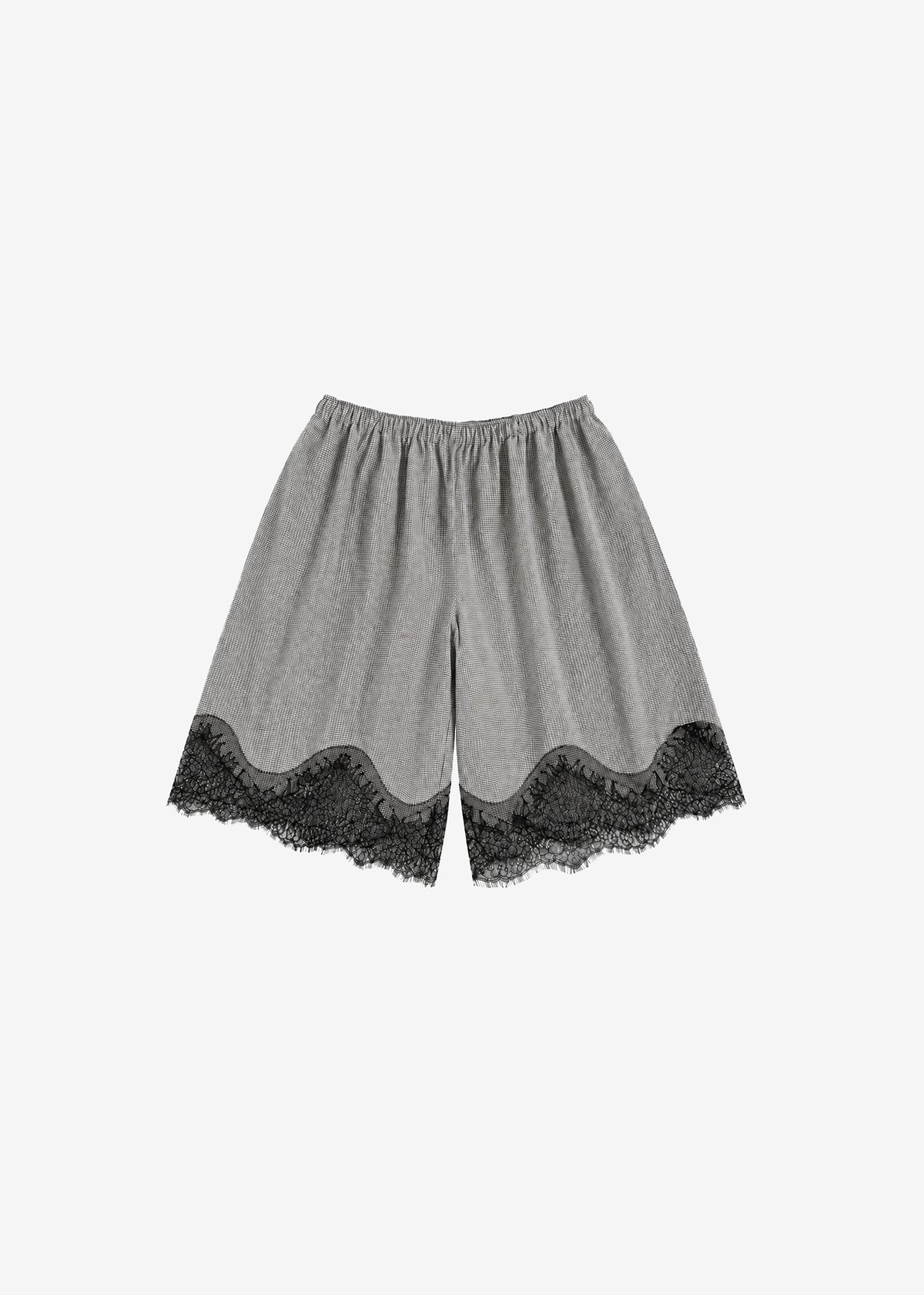 Baxter Lace Bermuda Shorts - Checked Grey – view 7 of 7