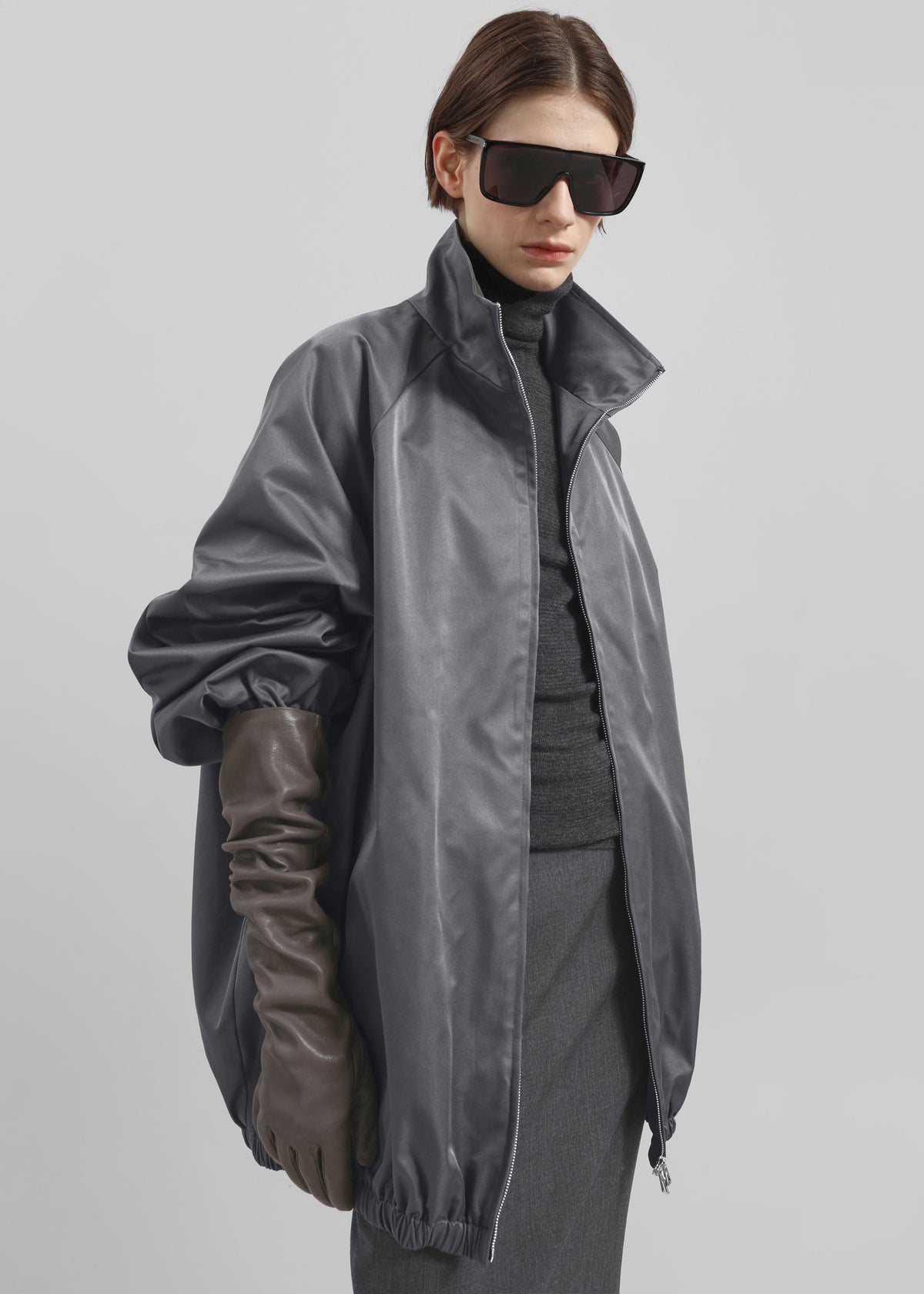 Baxter Lustrous Track Jacket - Grey – view 5 of 9