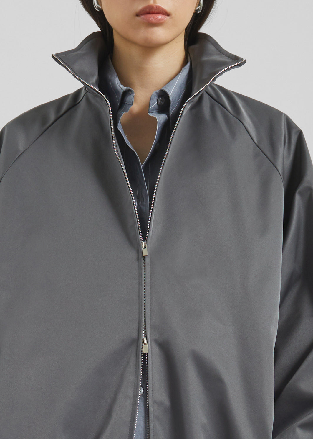 Baxter Lustrous Track Jacket - Grey – view 3 of 9
