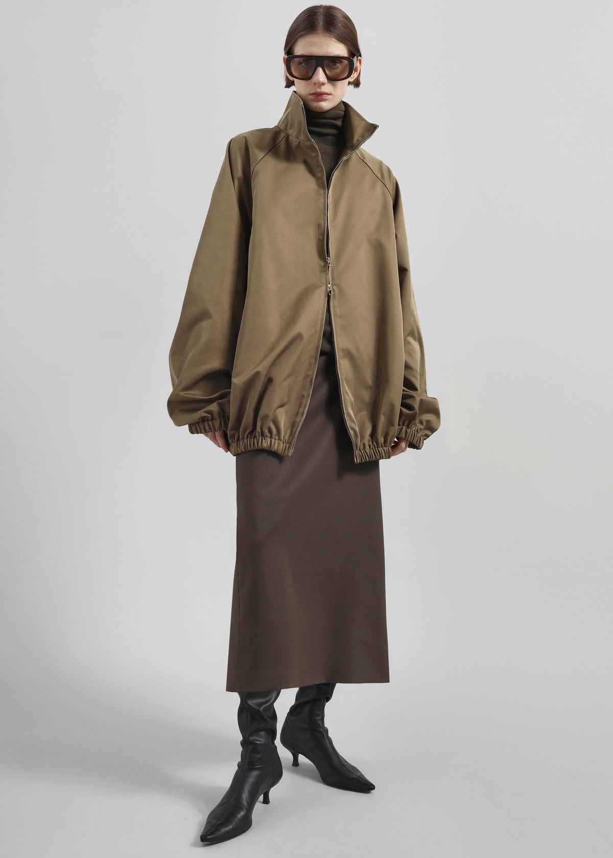 Baxter Lustrous Track Jacket - Moss Green – view 4 of 13