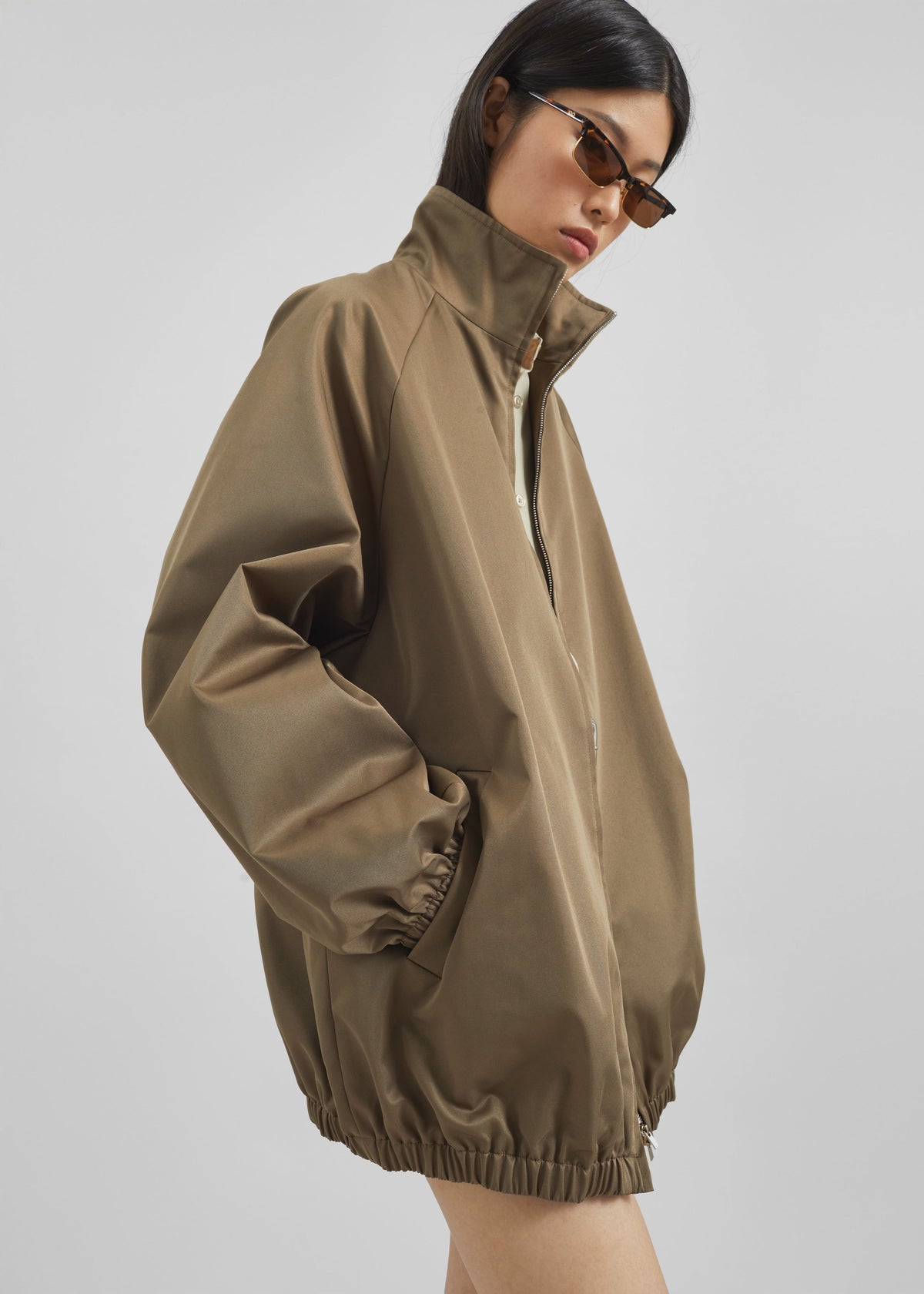 Baxter Lustrous Track Jacket - Moss Green – view 7 of 13