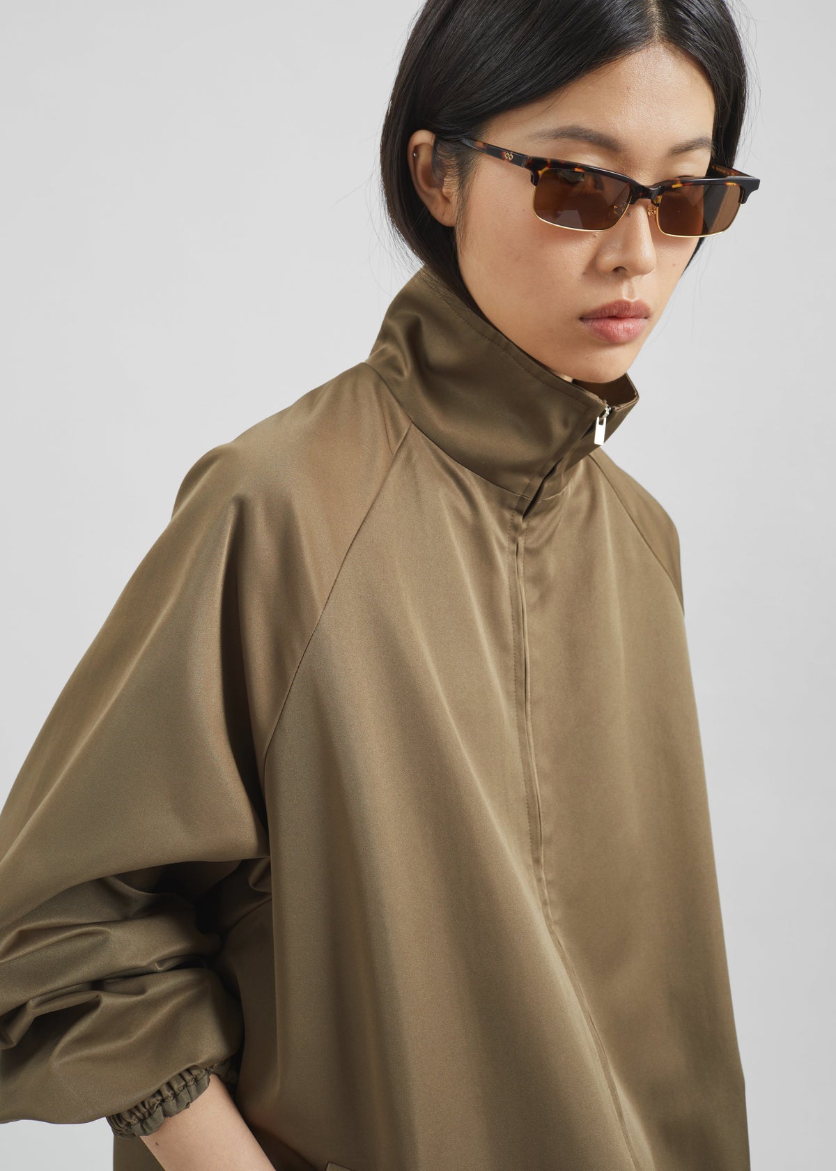 Baxter Lustrous Track Jacket - Moss Green – view 3 of 13