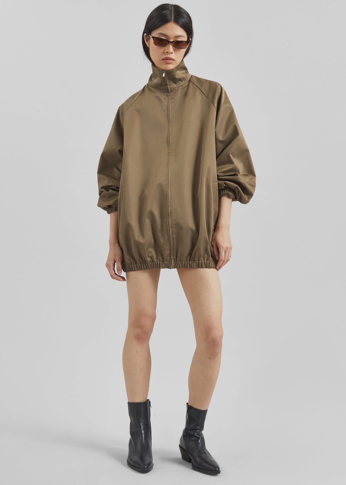 Baxter Lustrous Track Jacket - Moss Green – view 6 of 13