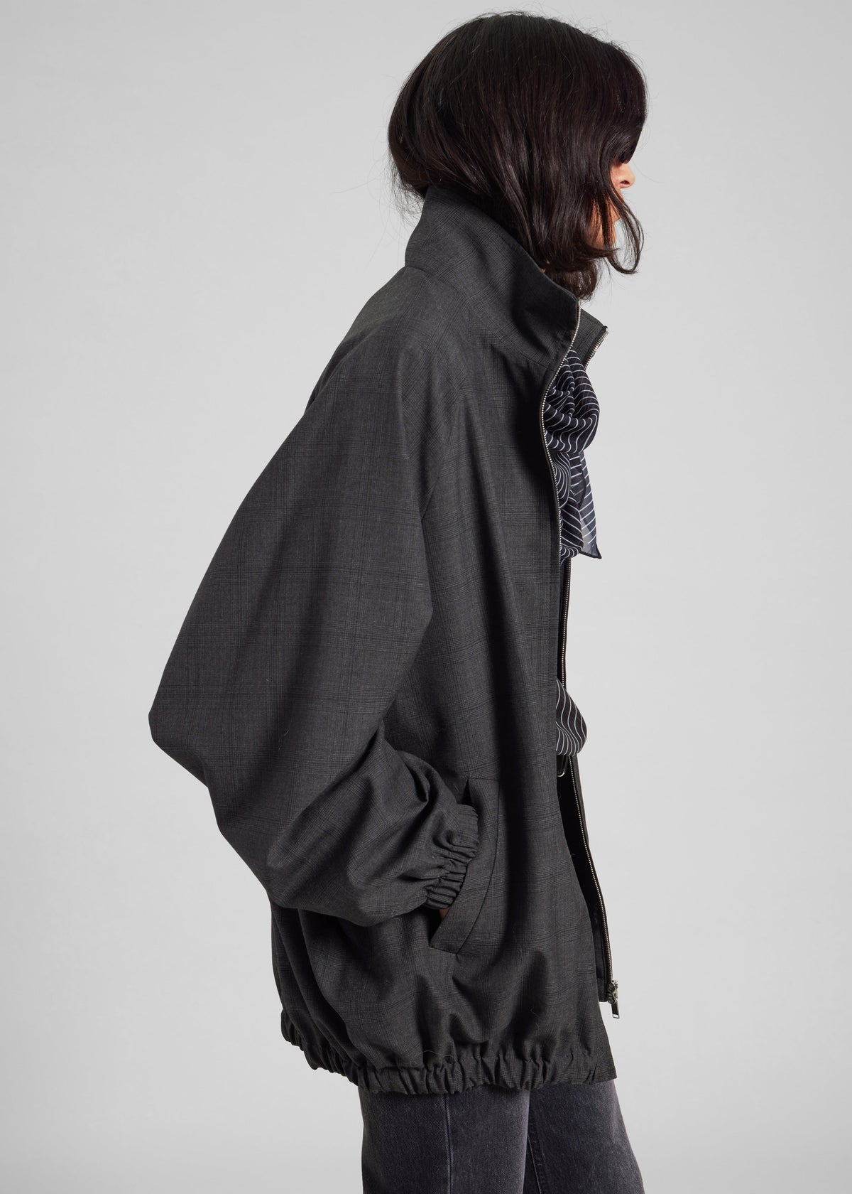 Baxter Plaid Track Jacket - Dark Grey – view 5 of 14