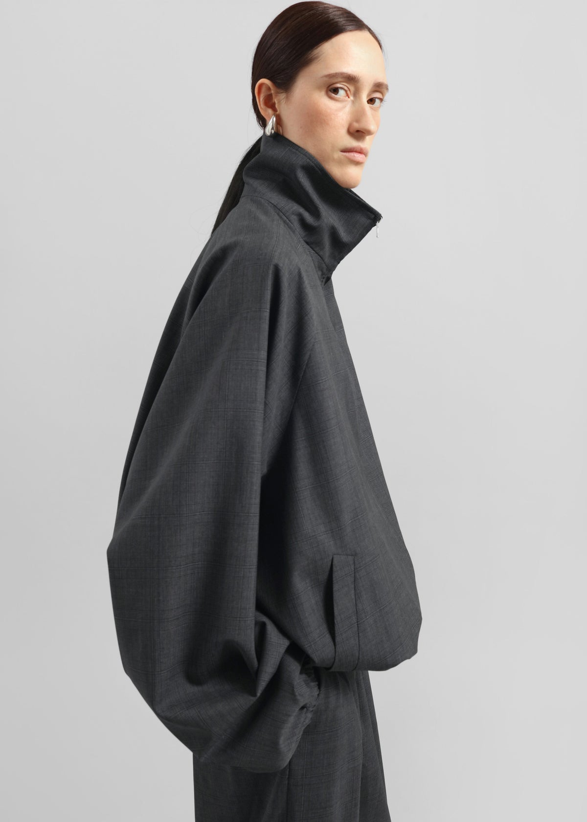 Baxter Plaid Track Jacket - Dark Grey – view 9 of 14