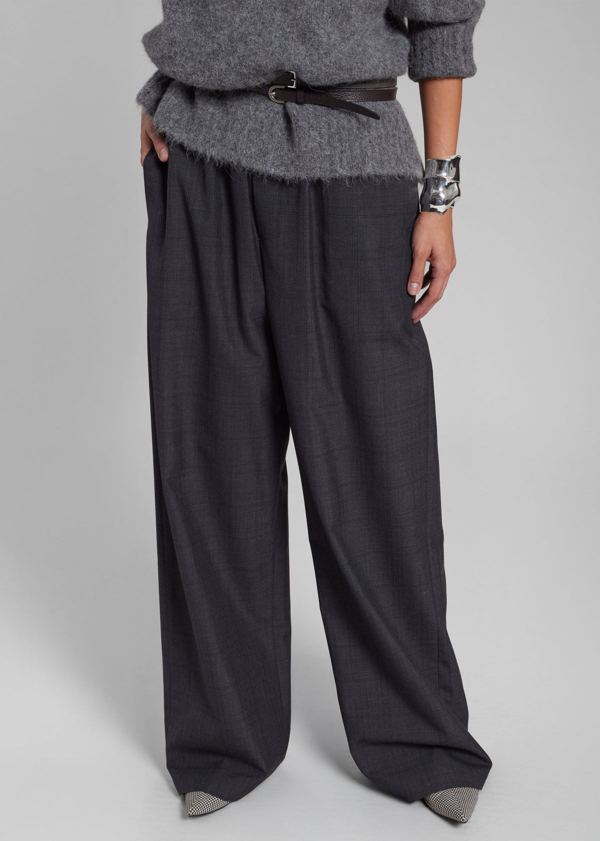 Baxter Plaid Track Pants - Dark Grey – view 3 of 10