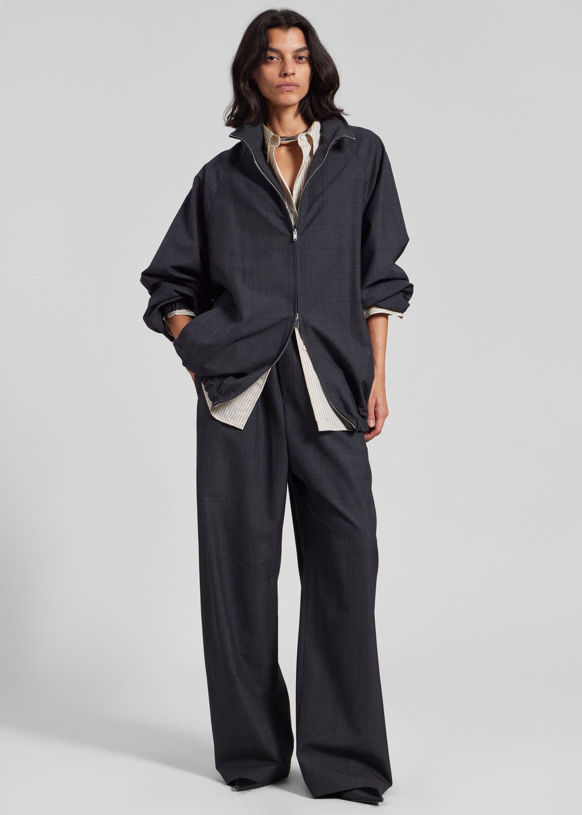 Baxter Plaid Track Pants - Dark Grey – view 2 of 10