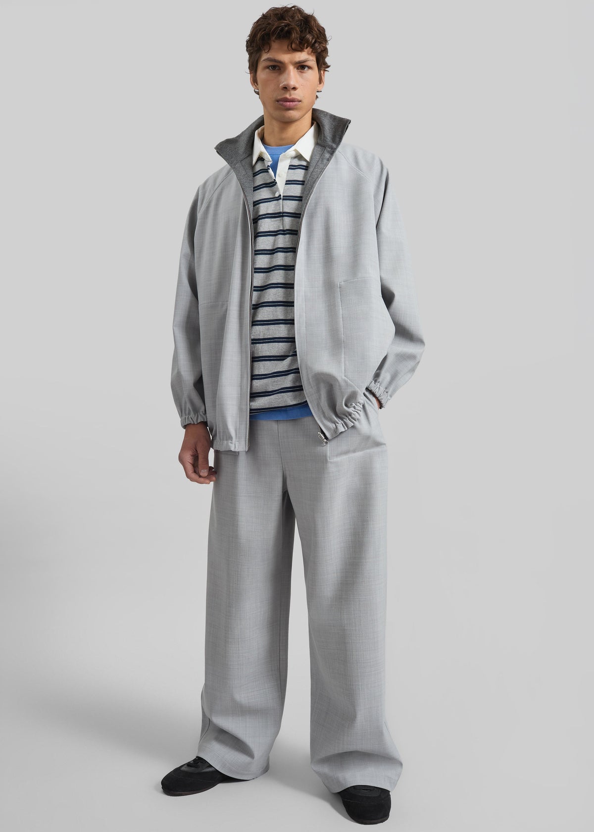 Baxter Reversible Track Pants - Grey Melange – view 1 of 13