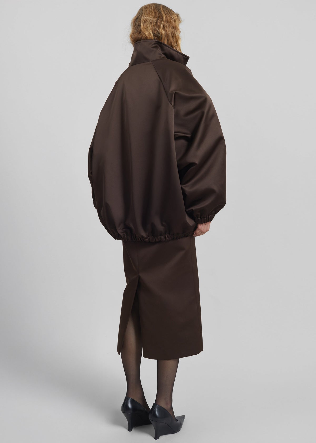 Baxter Satin Track Jacket - Brown – view 10 of 11