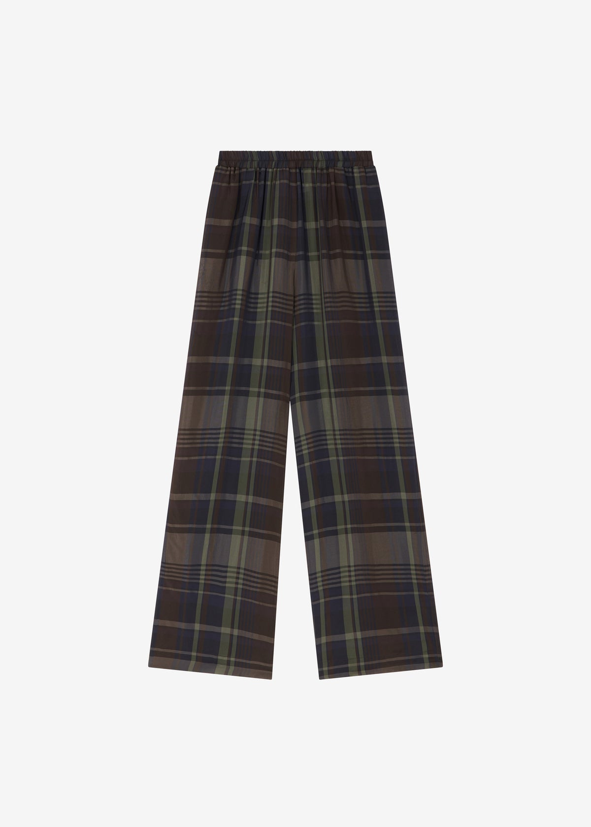 Baxter Sheer Fluid Track Pants - Navy Tartan – view 8 of 8