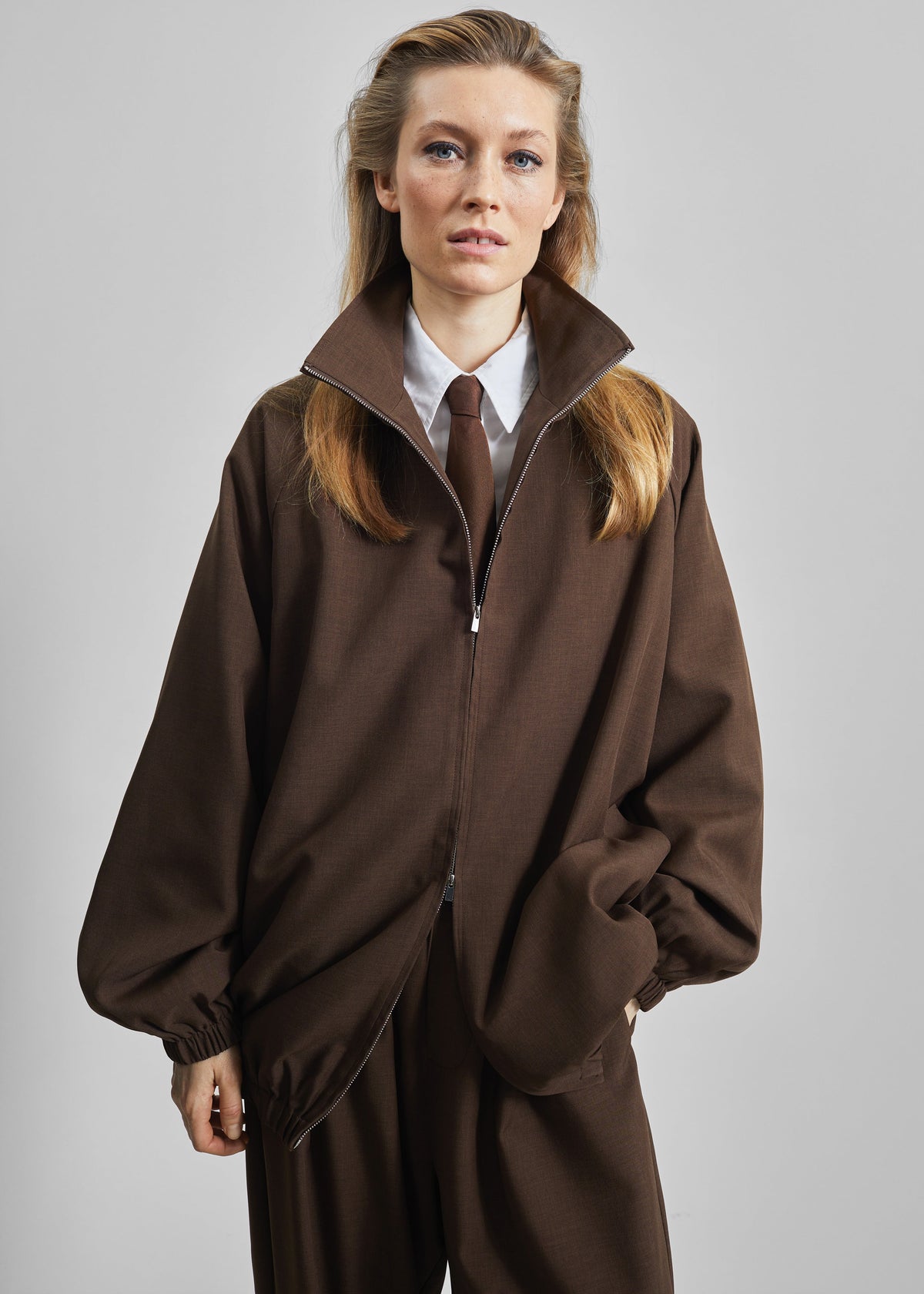 Baxter Track Jacket - Dark Brown – view 1 of 10