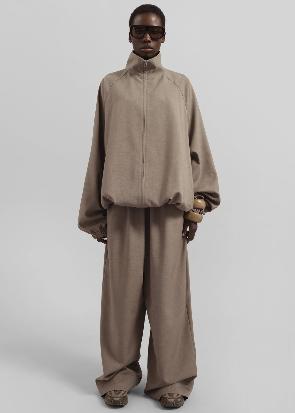 Baxter Track Jacket - Taupe – view 1 of 8