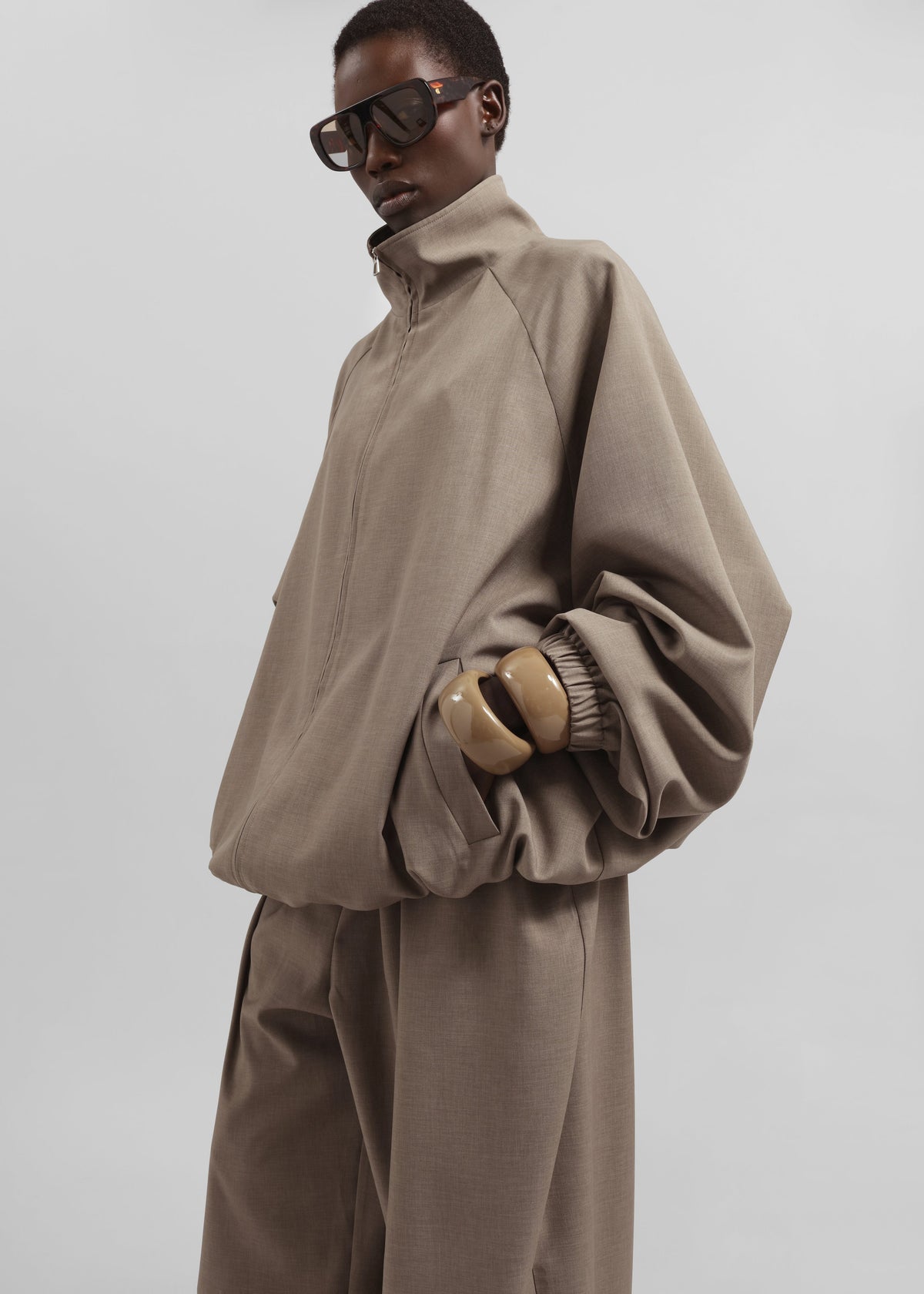 Baxter Track Jacket - Taupe – view 3 of 8