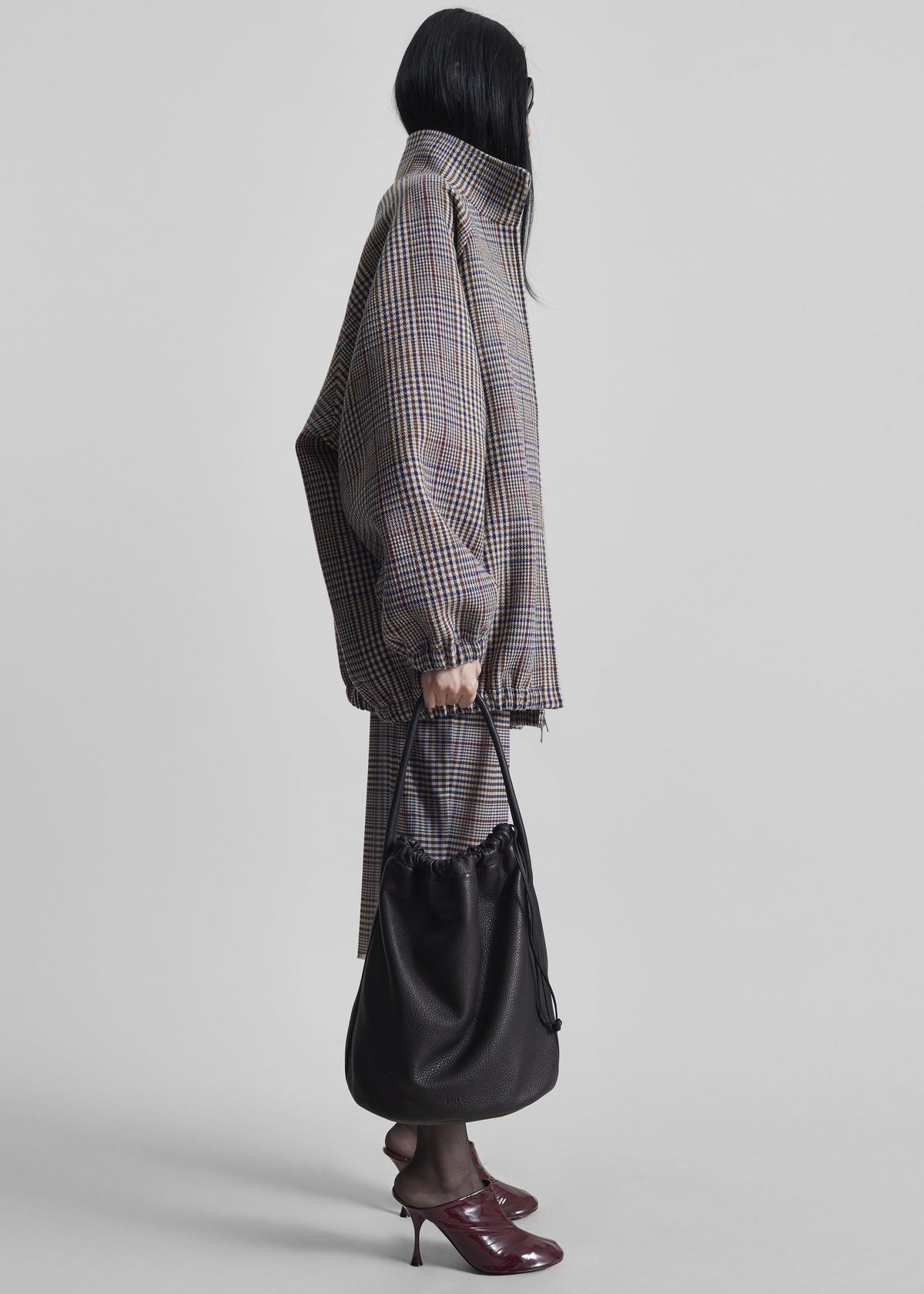 Baxter Wool Track Jacket - Beige Glen Plaid – view 7 of 11