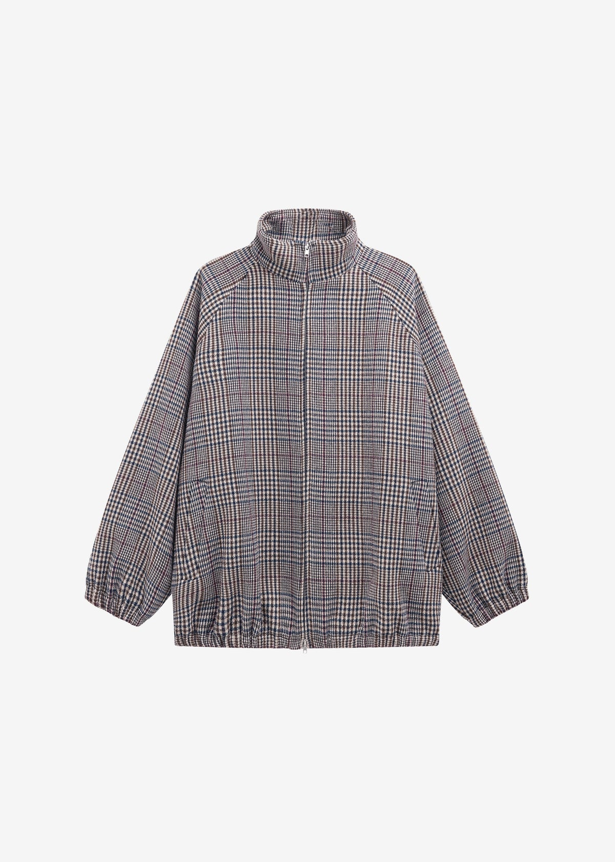 Baxter Wool Track Jacket - Beige Glen Plaid – view 11 of 11