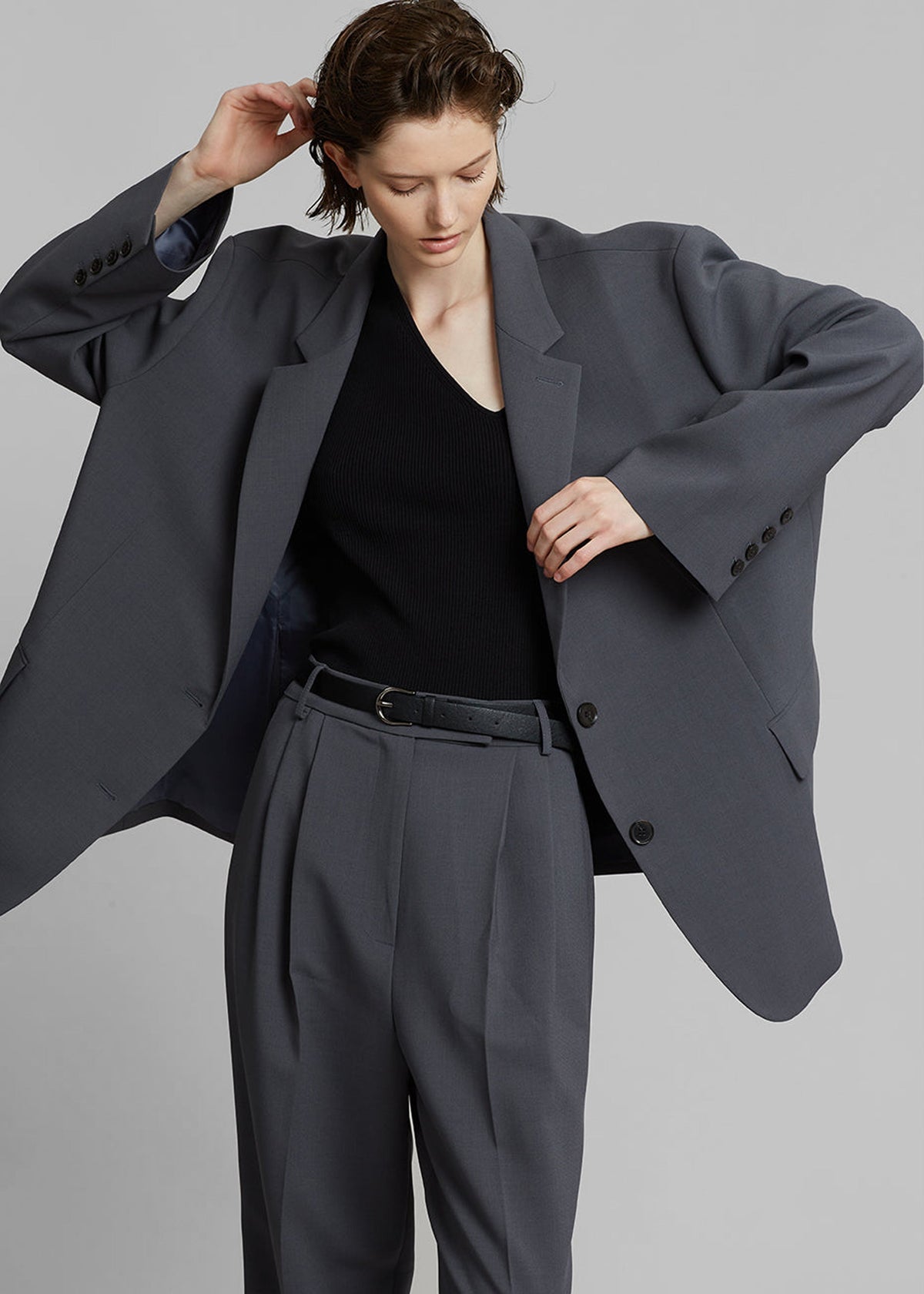 Bea Suit Pants - Charcoal – view 1 of 10