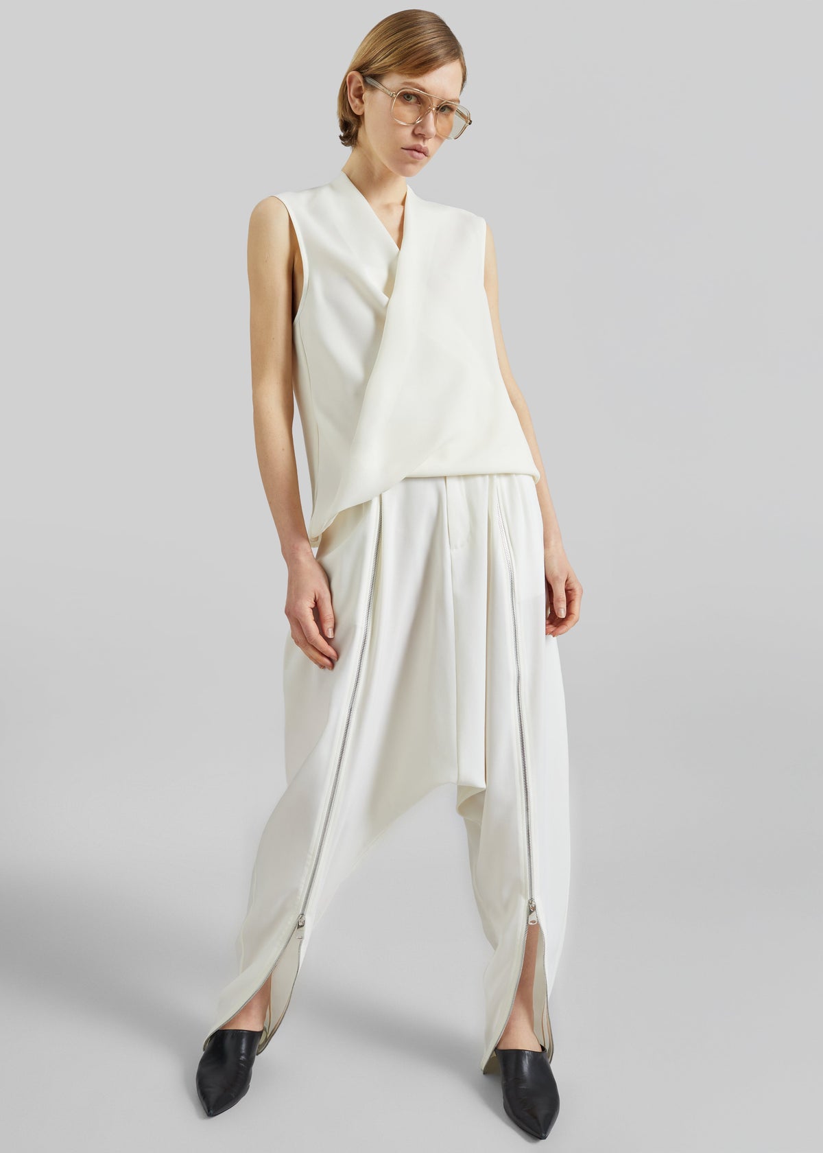 Beaufille Lewis Sleeveless Blouse - Porcelain – view 5 of 6