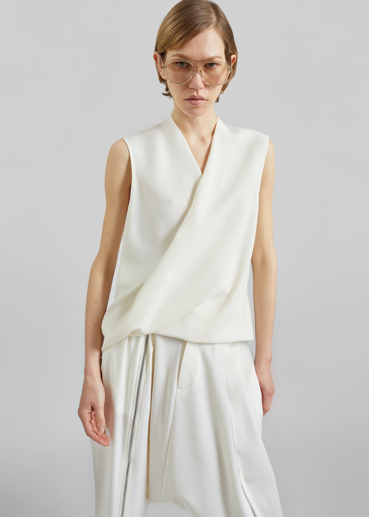Beaufille Lewis Sleeveless Blouse - Porcelain – view 4 of 6