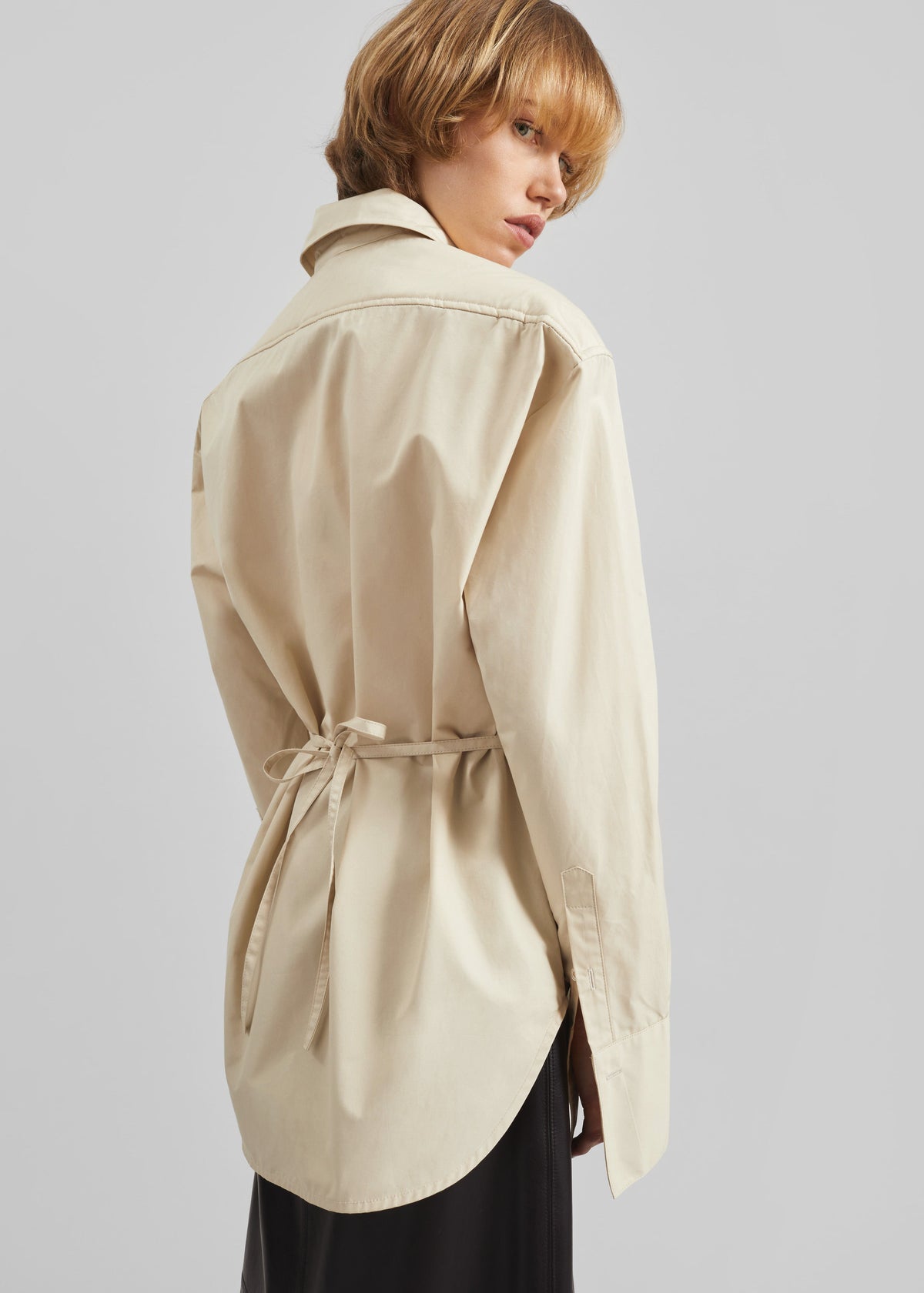 Bec Padded Shirt - Beige – view 2 of 10