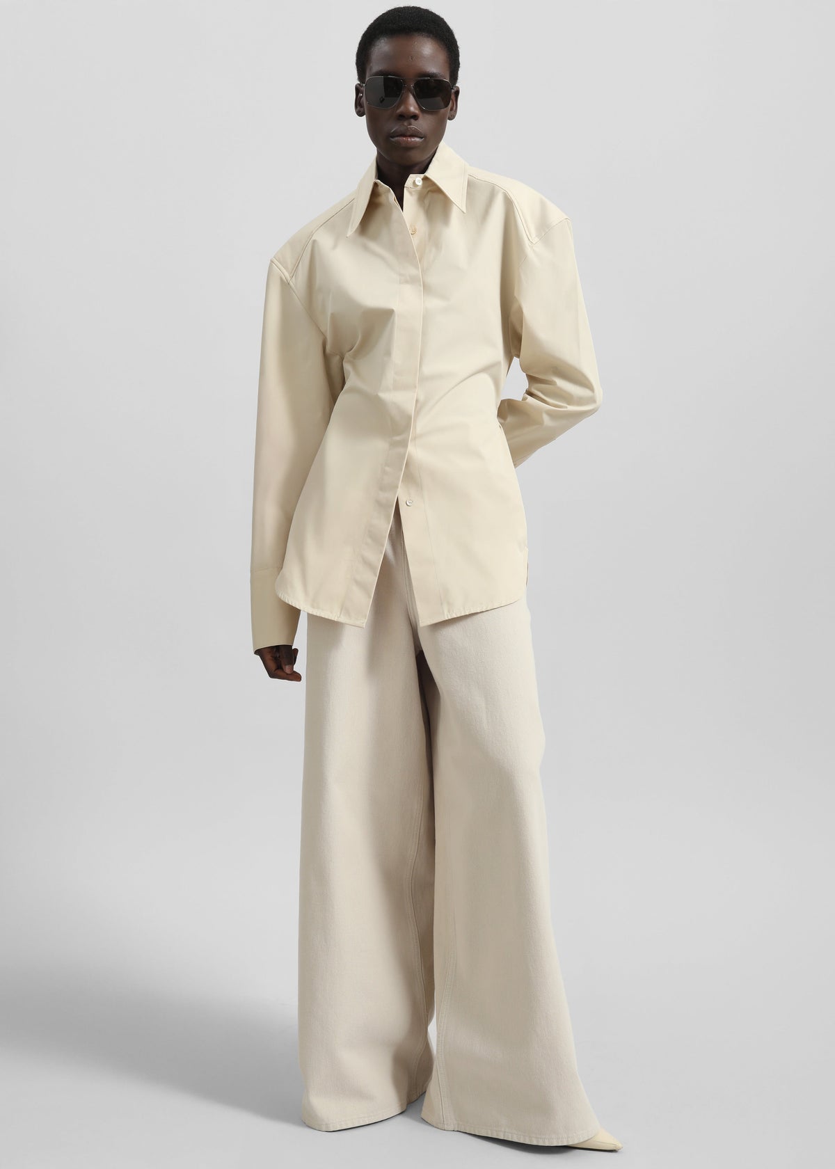 Bec Padded Shirt - Beige – view 6 of 10
