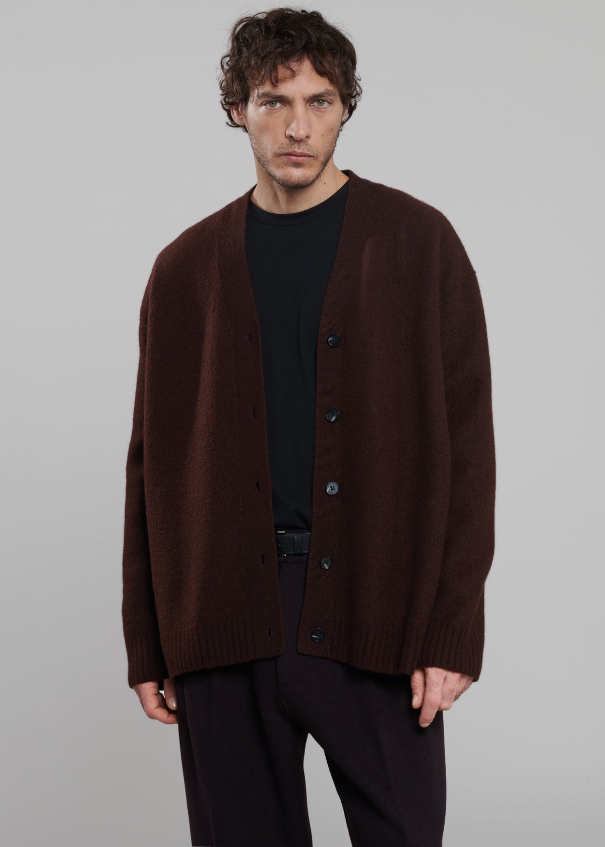 Beck Wool Cardigan - Chocolate Plum – view 5 of 9
