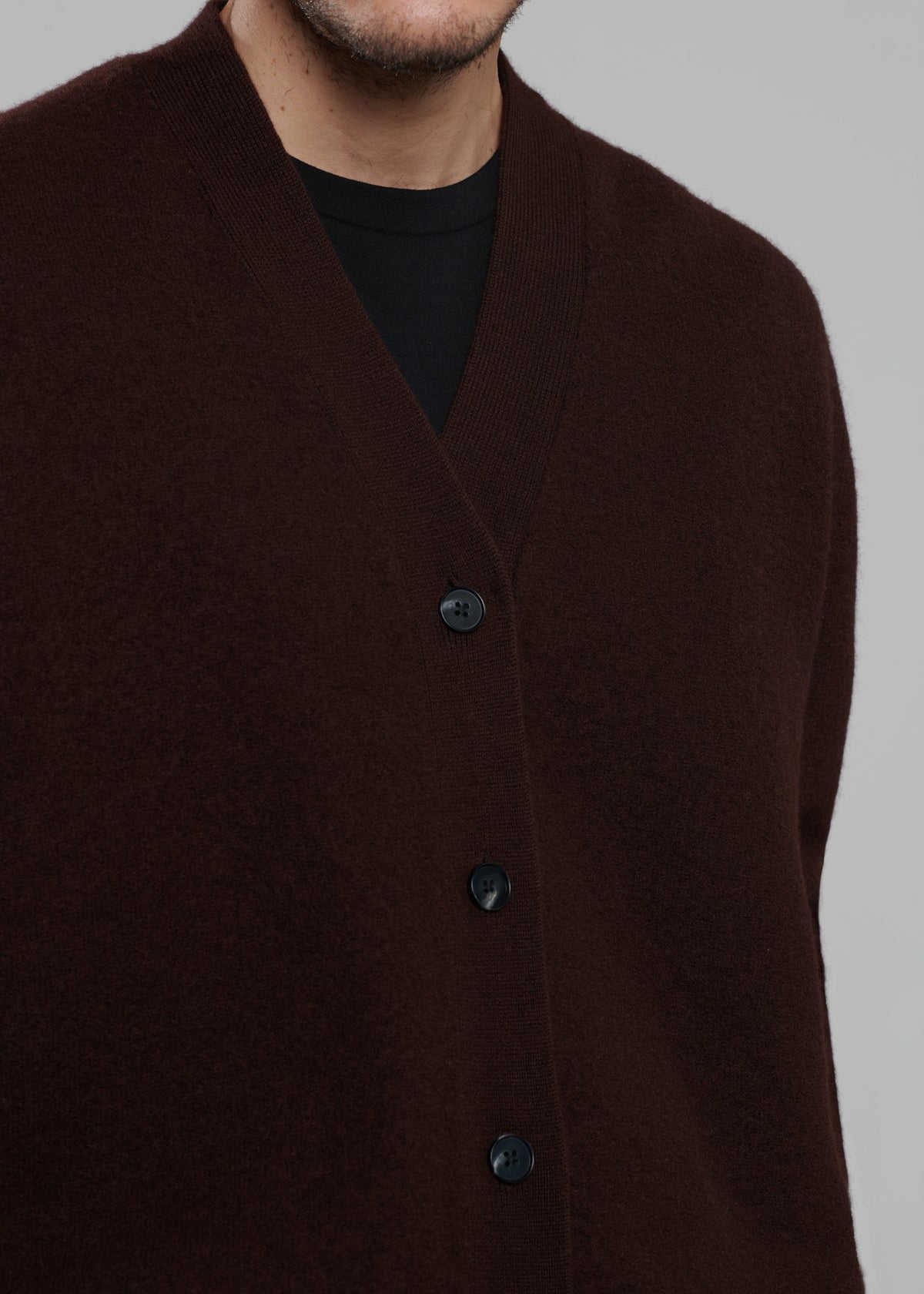 Beck Wool Cardigan - Chocolate Plum – view 6 of 9