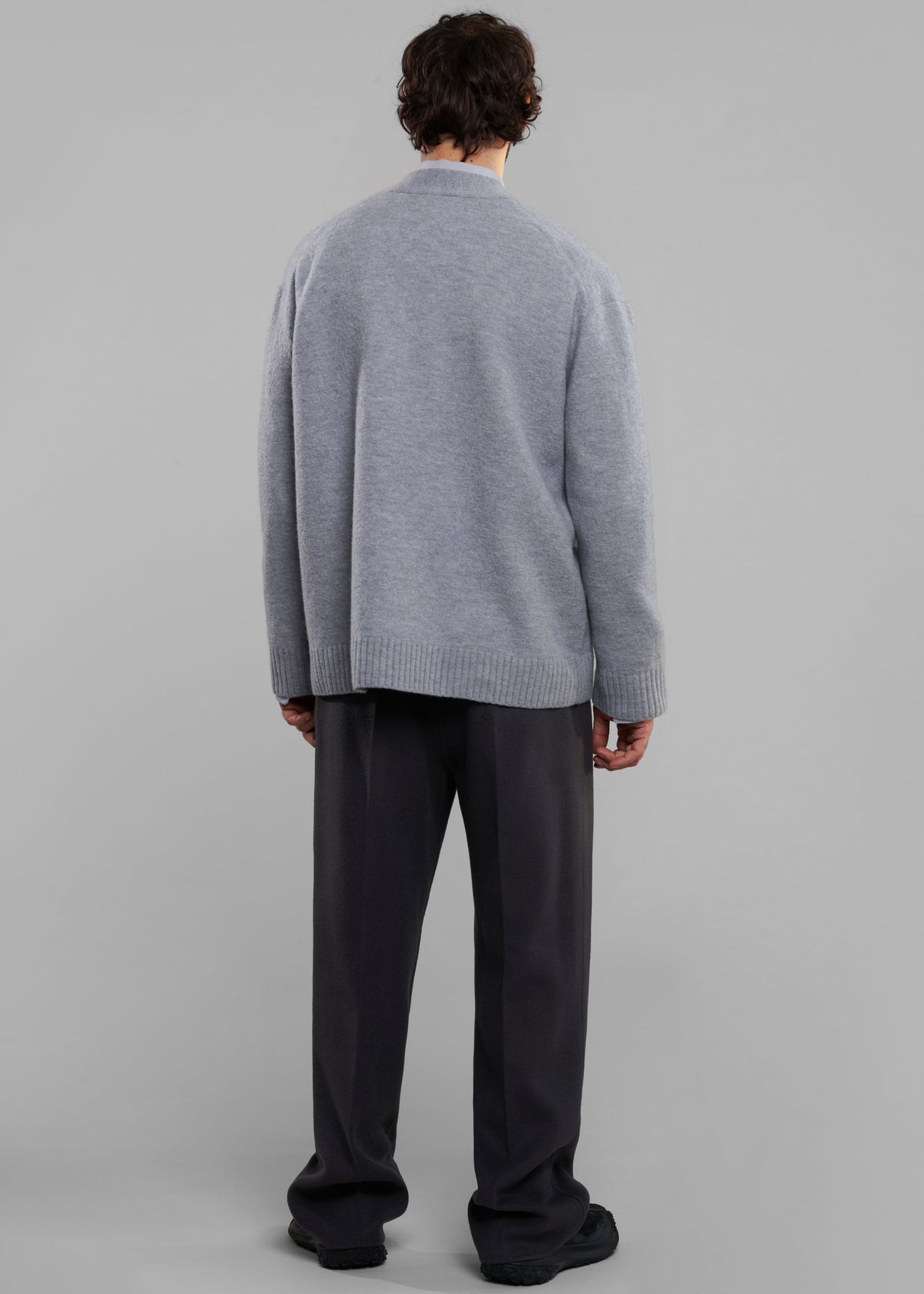 Beck Wool Cardigan - Light Grey – view 7 of 8