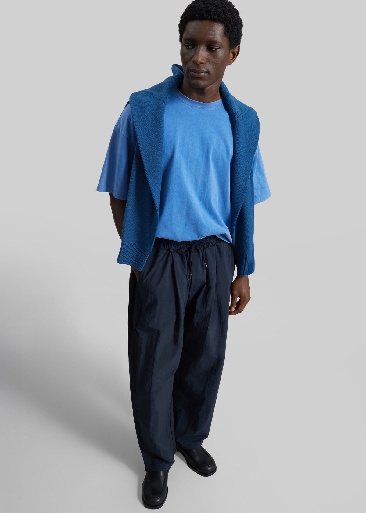 Belem Drawstring Pants - Navy – view 1 of 8