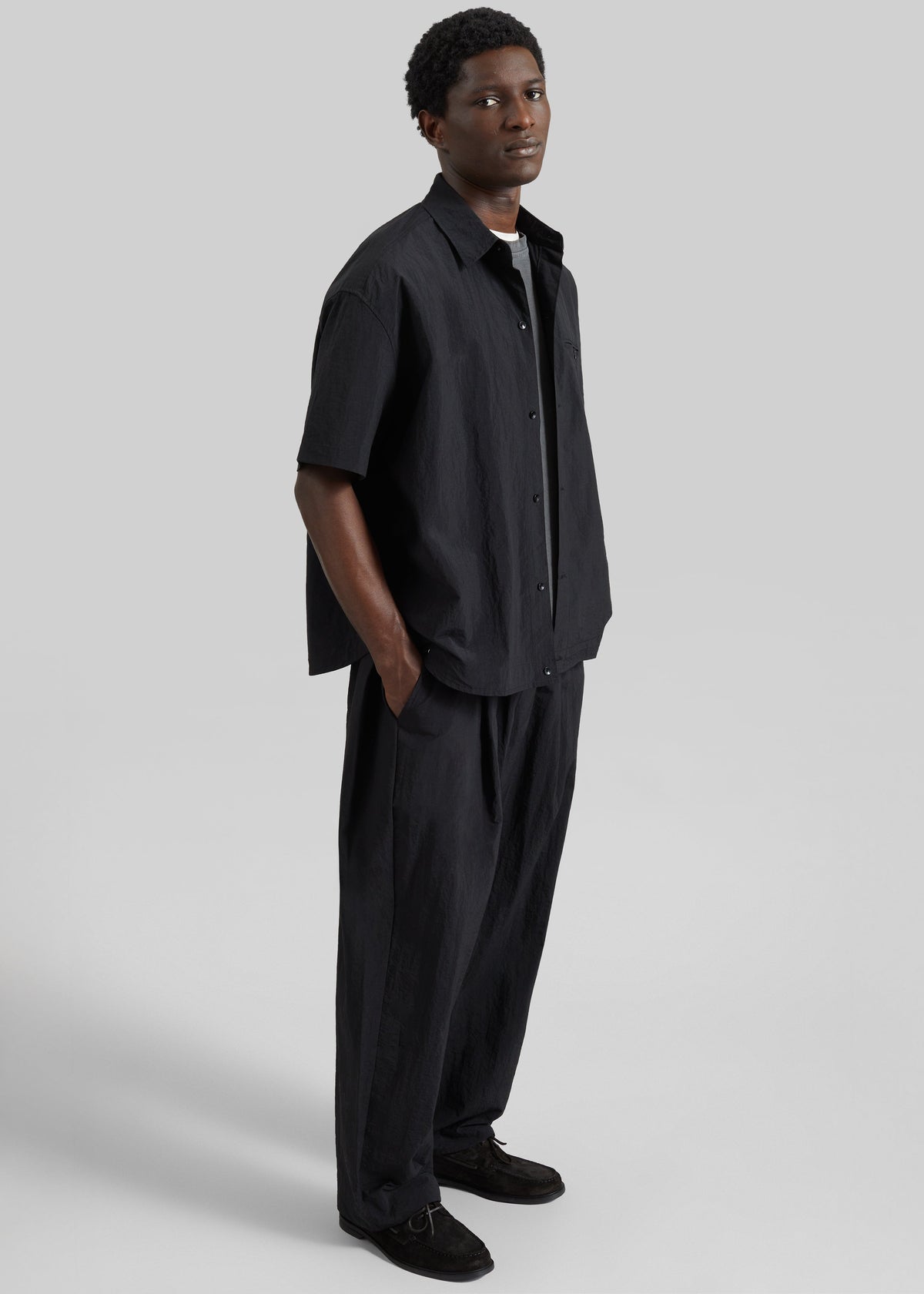 Belem Drawstring Shirt - Black – view 4 of 7