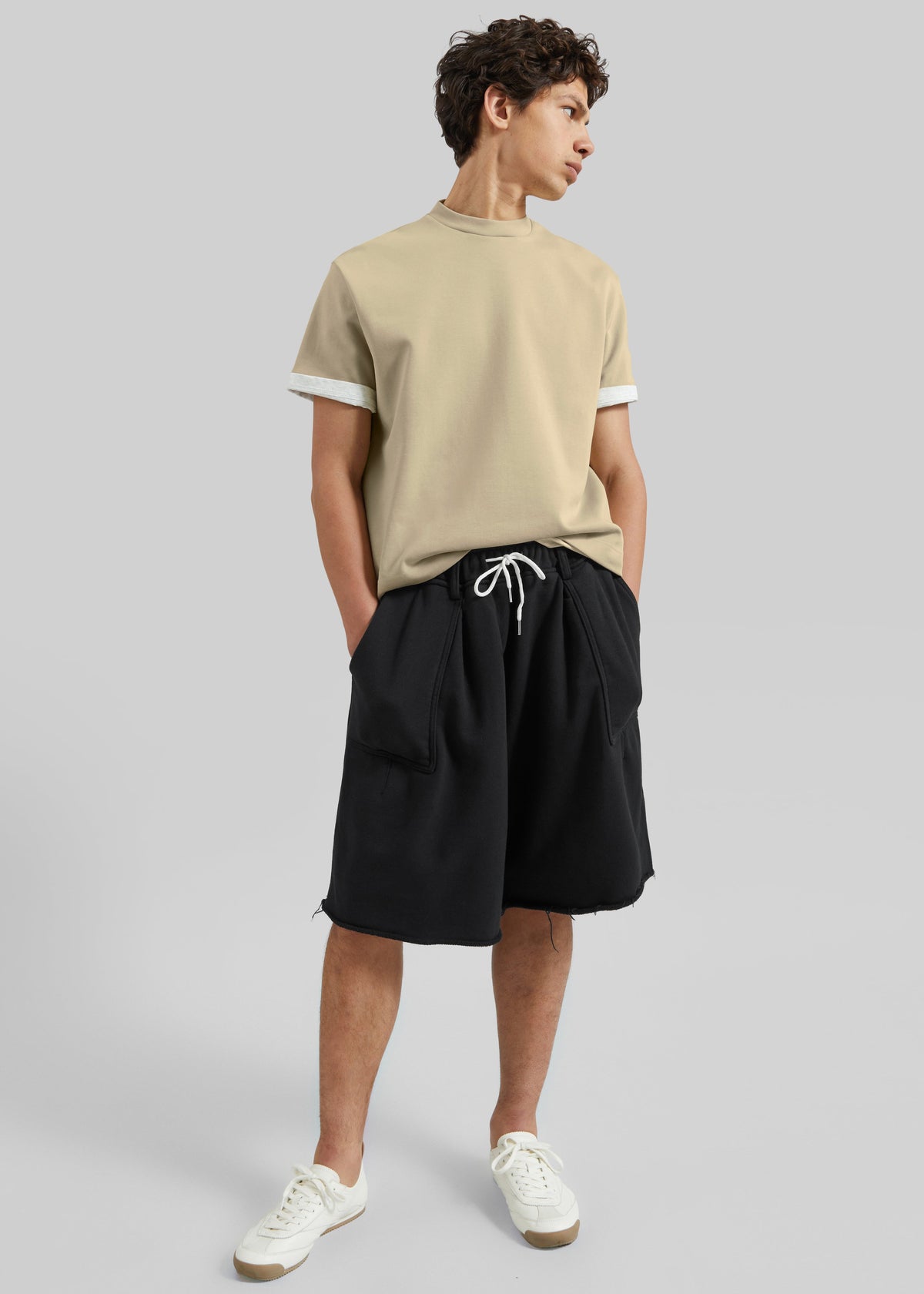 Bellino Raw Hem Sweatshorts - Black – view 1 of 7